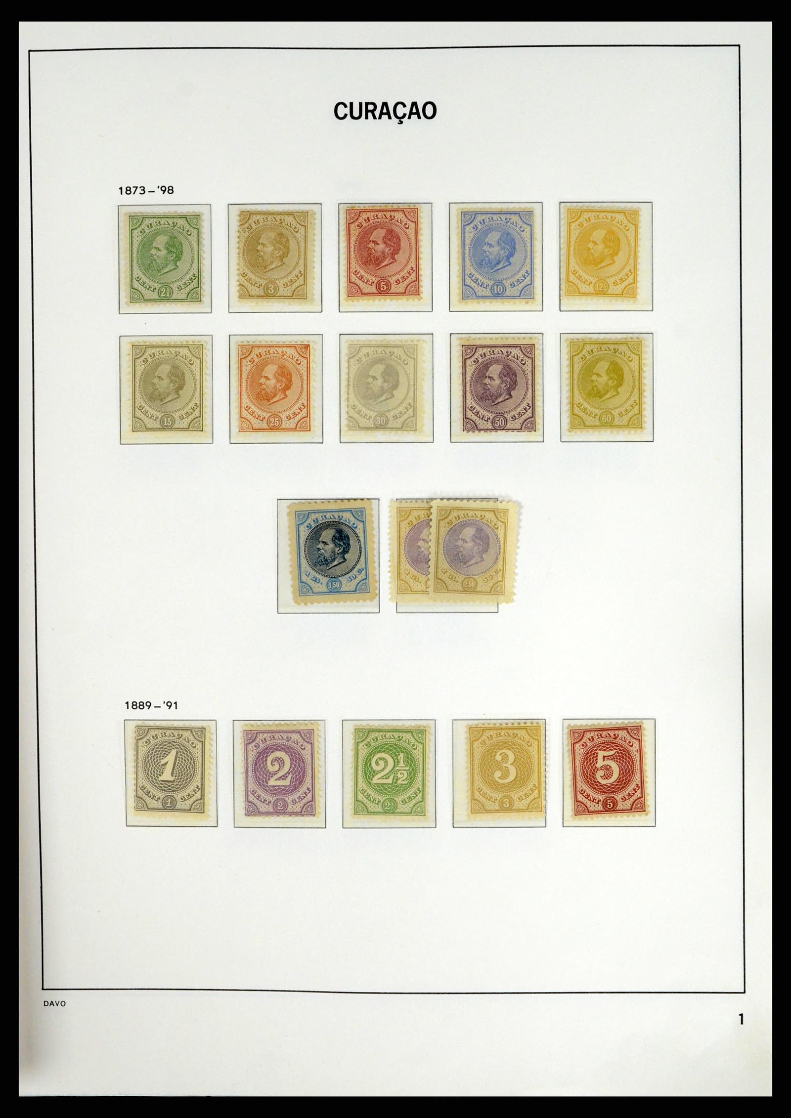 38079 0005 - Postzegelverzameling 38079 Curaçao/Antillen 1873-1998.