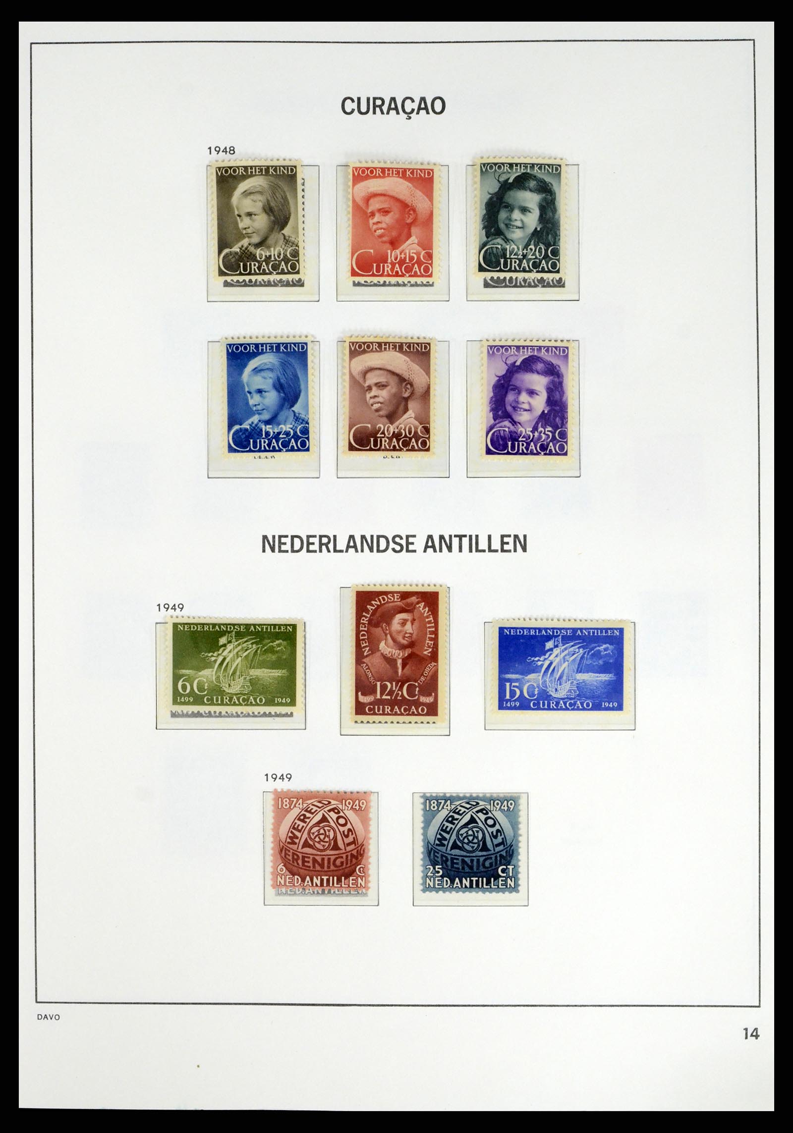 38079 0018 - Postzegelverzameling 38079 Curaçao/Antillen 1873-1998.