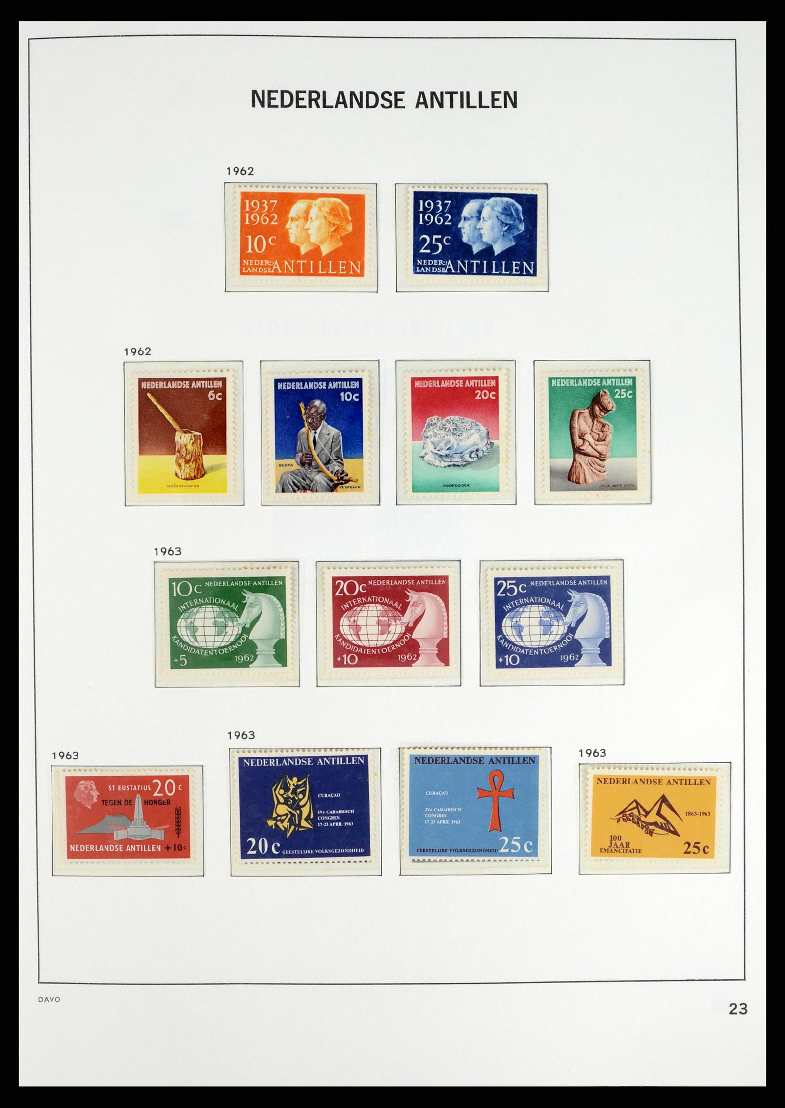 38079 0027 - Stamp collection 38079 Curaçao/Antilles 1873-1998.
