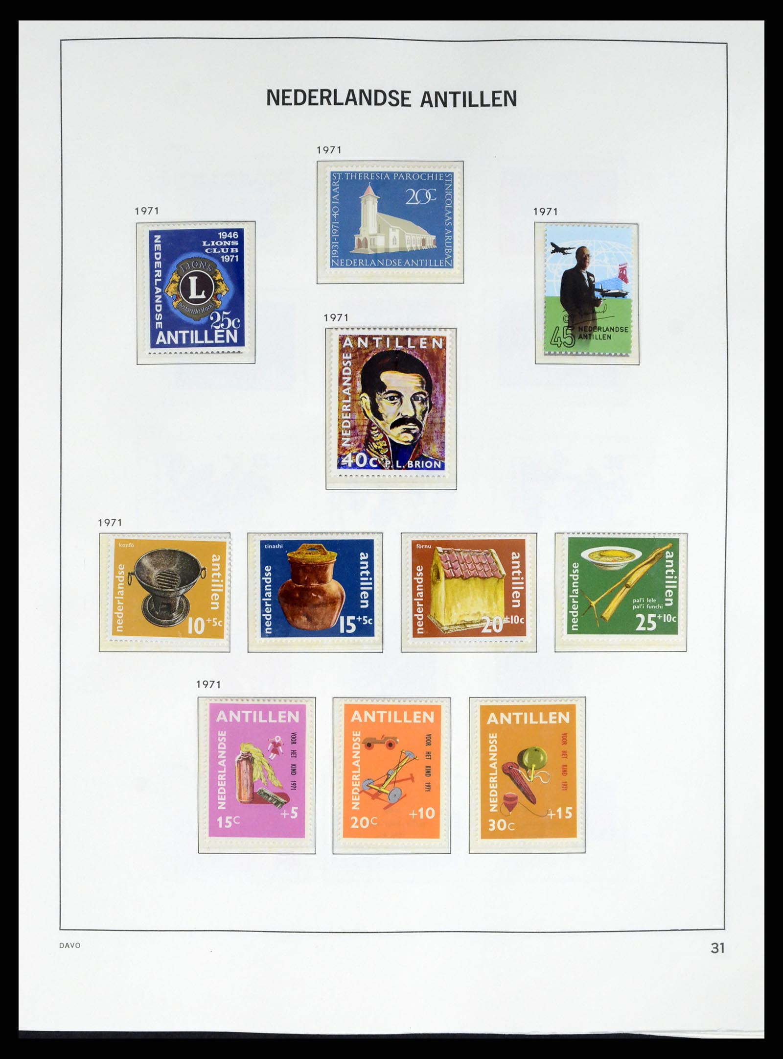 38079 0045 - Postzegelverzameling 38079 Curaçao/Antillen 1873-1998.