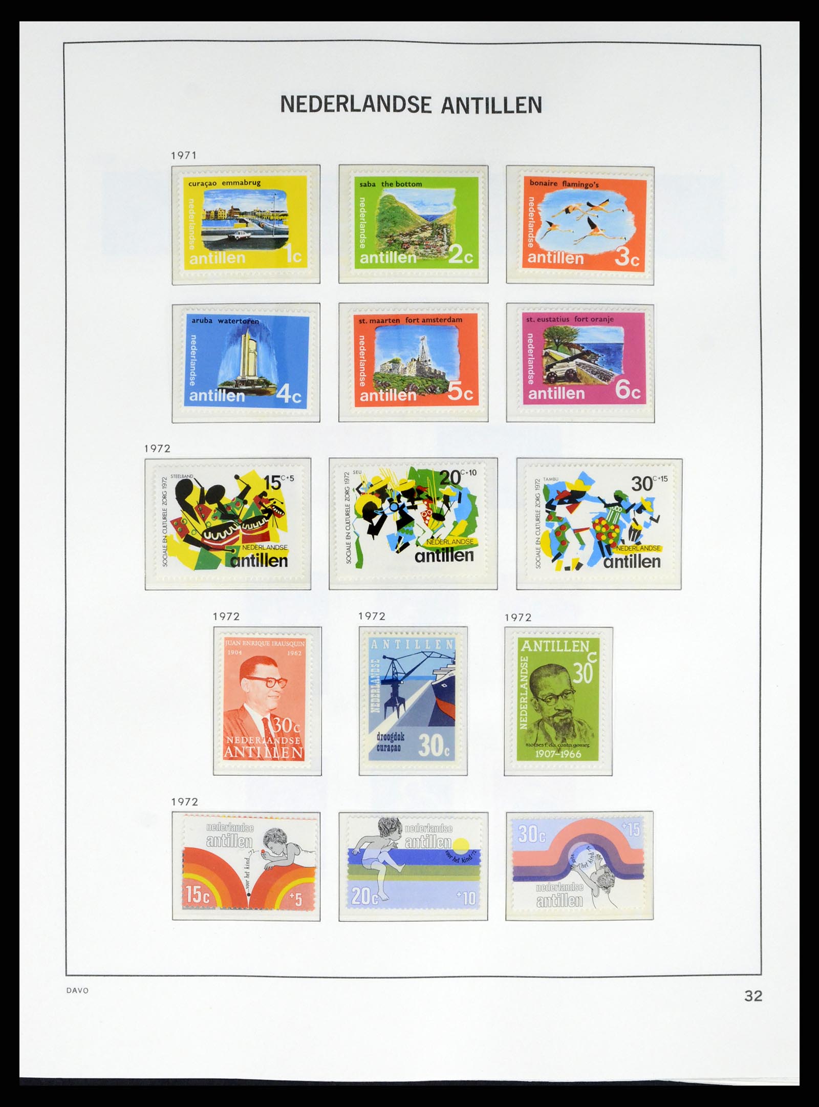 38079 0046 - Postzegelverzameling 38079 Curaçao/Antillen 1873-1998.