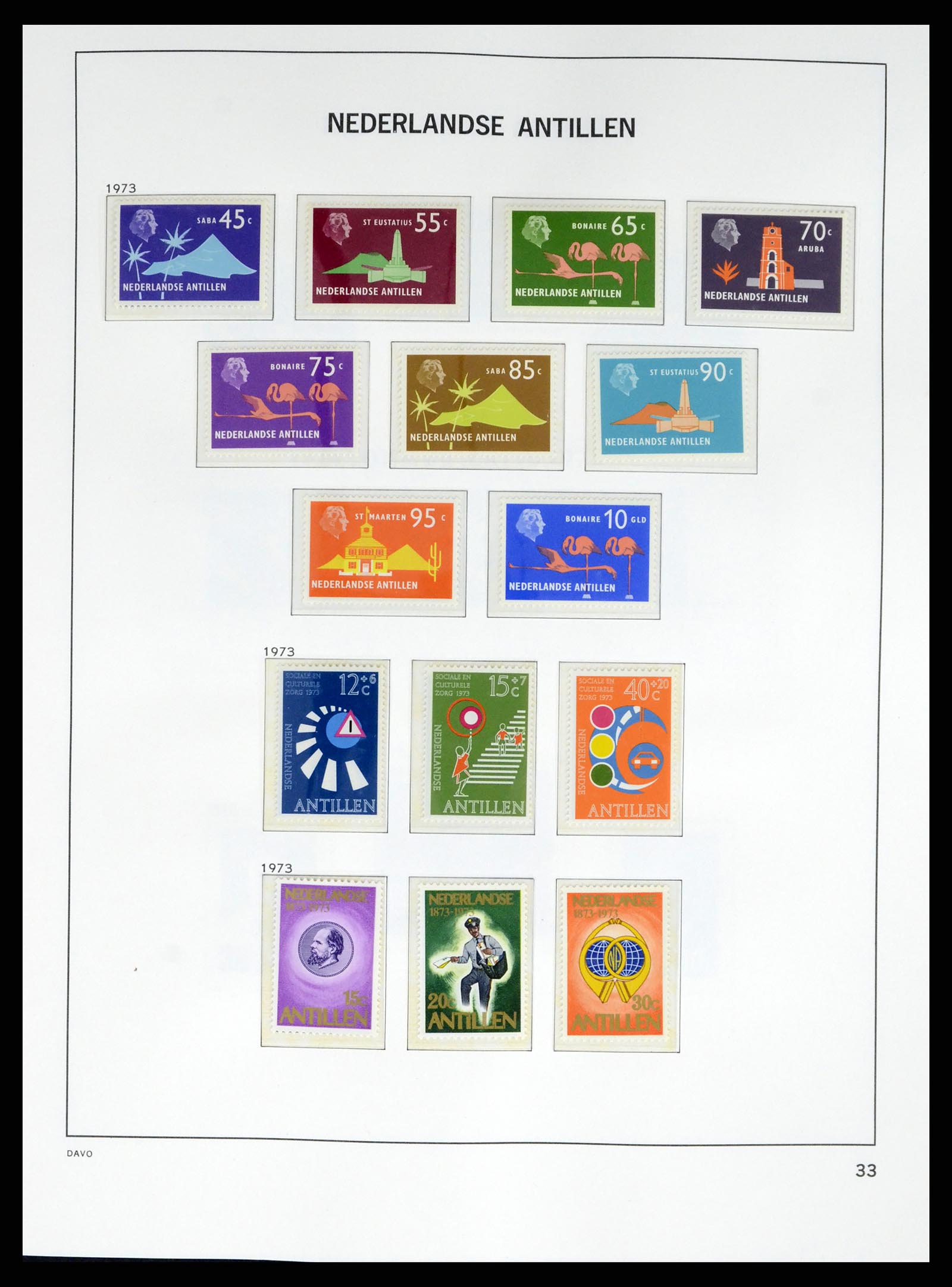 38079 0047 - Postzegelverzameling 38079 Curaçao/Antillen 1873-1998.
