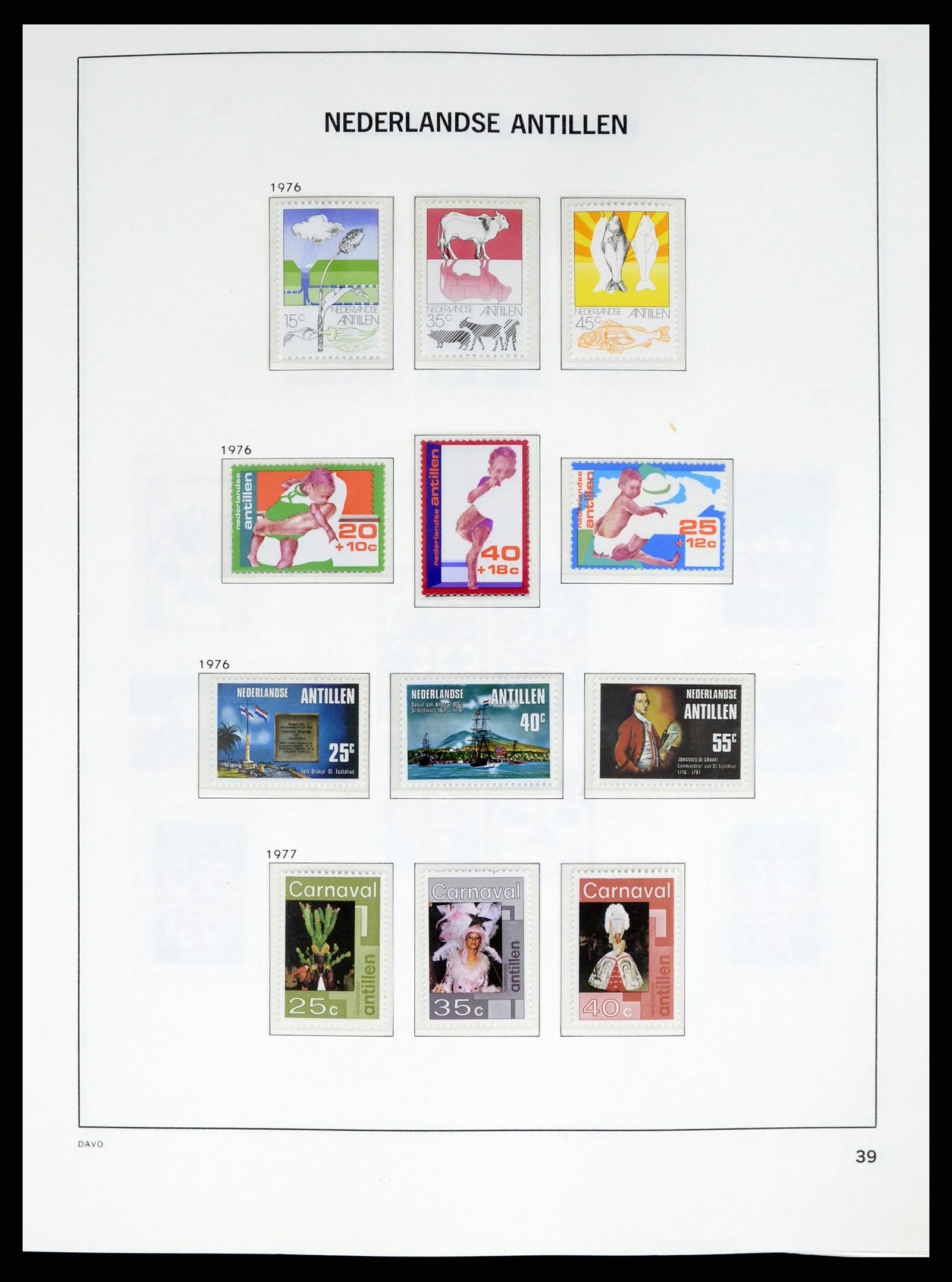 38079 0053 - Postzegelverzameling 38079 Curaçao/Antillen 1873-1998.