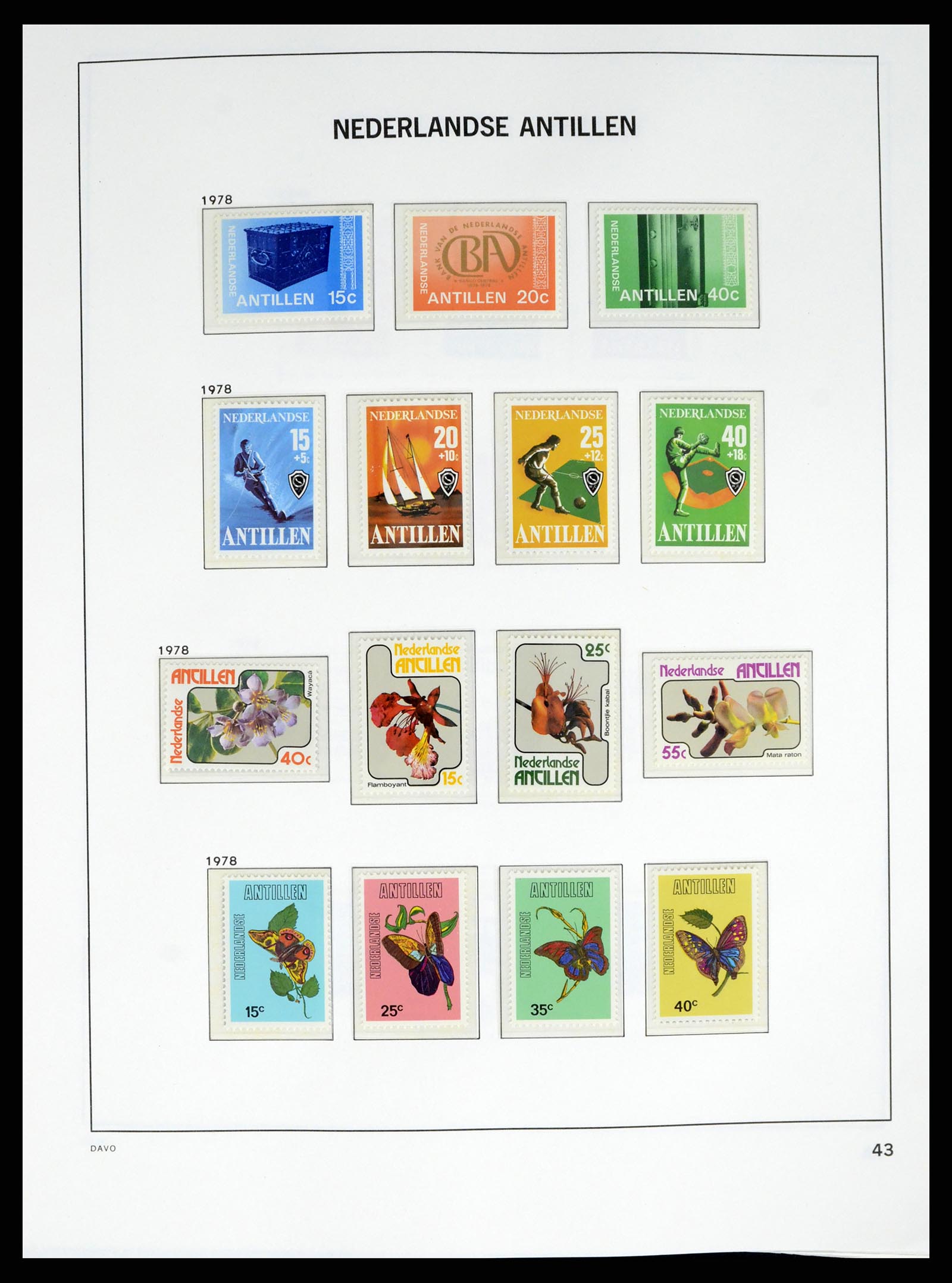 38079 0058 - Postzegelverzameling 38079 Curaçao/Antillen 1873-1998.