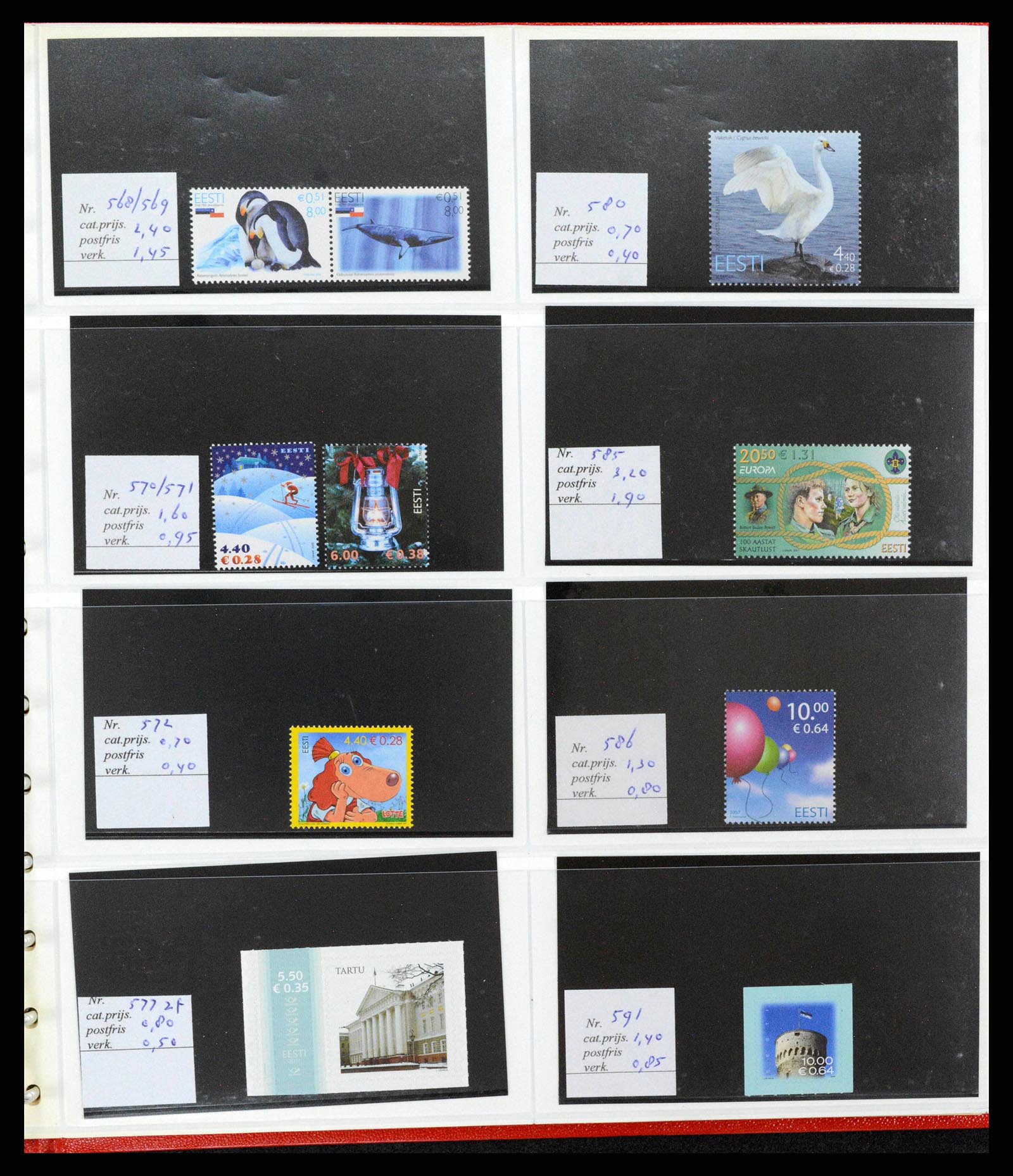 38081 0021 - Postzegelverzameling 38081 Baltische Staten 1990-2013.