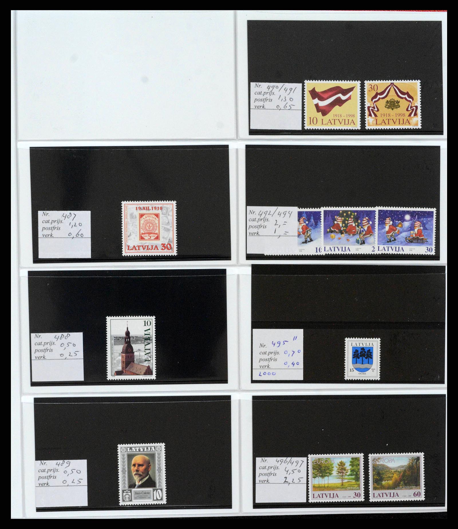 38081 0041 - Postzegelverzameling 38081 Baltische Staten 1990-2013.