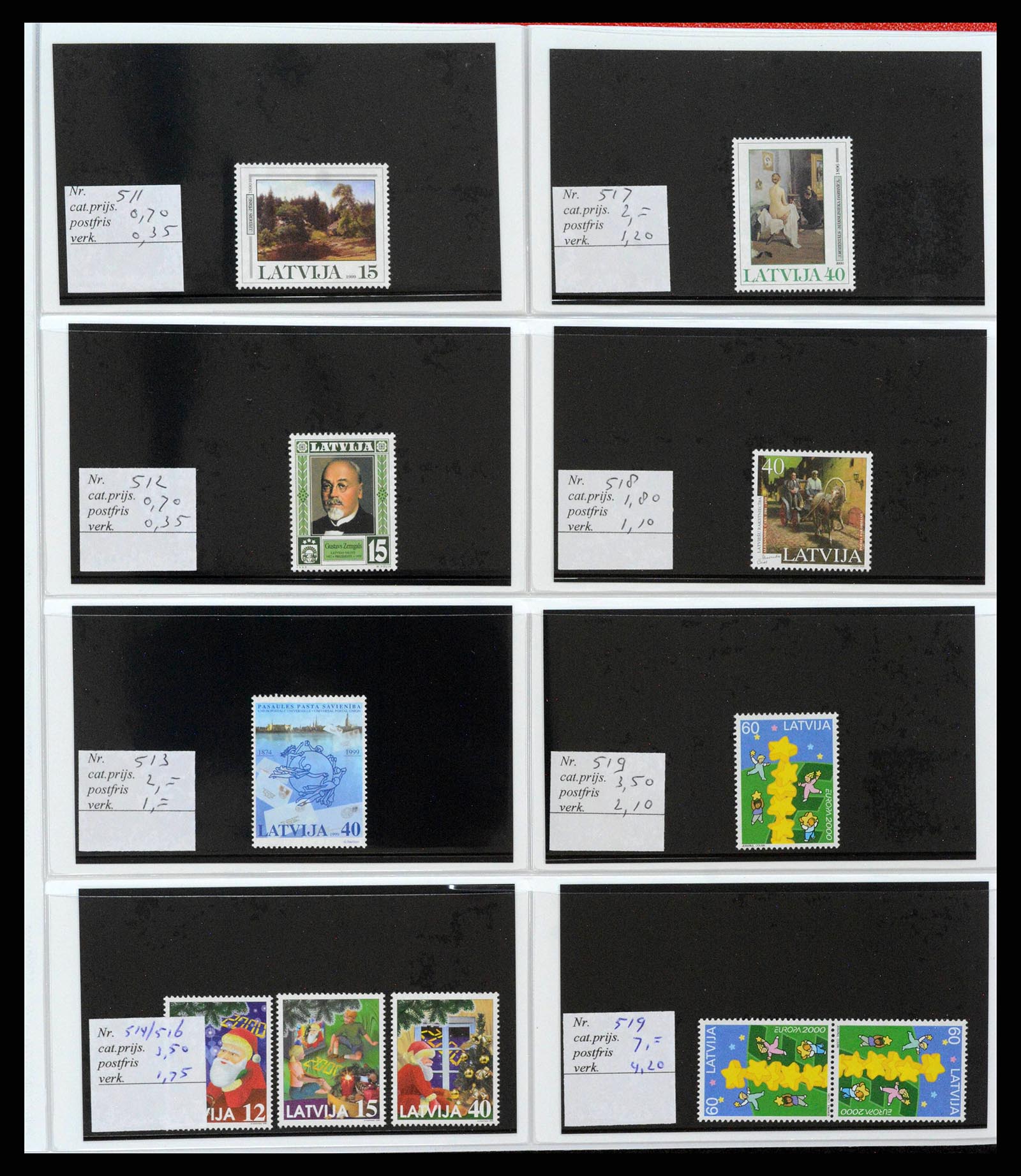 38081 0043 - Postzegelverzameling 38081 Baltische Staten 1990-2013.