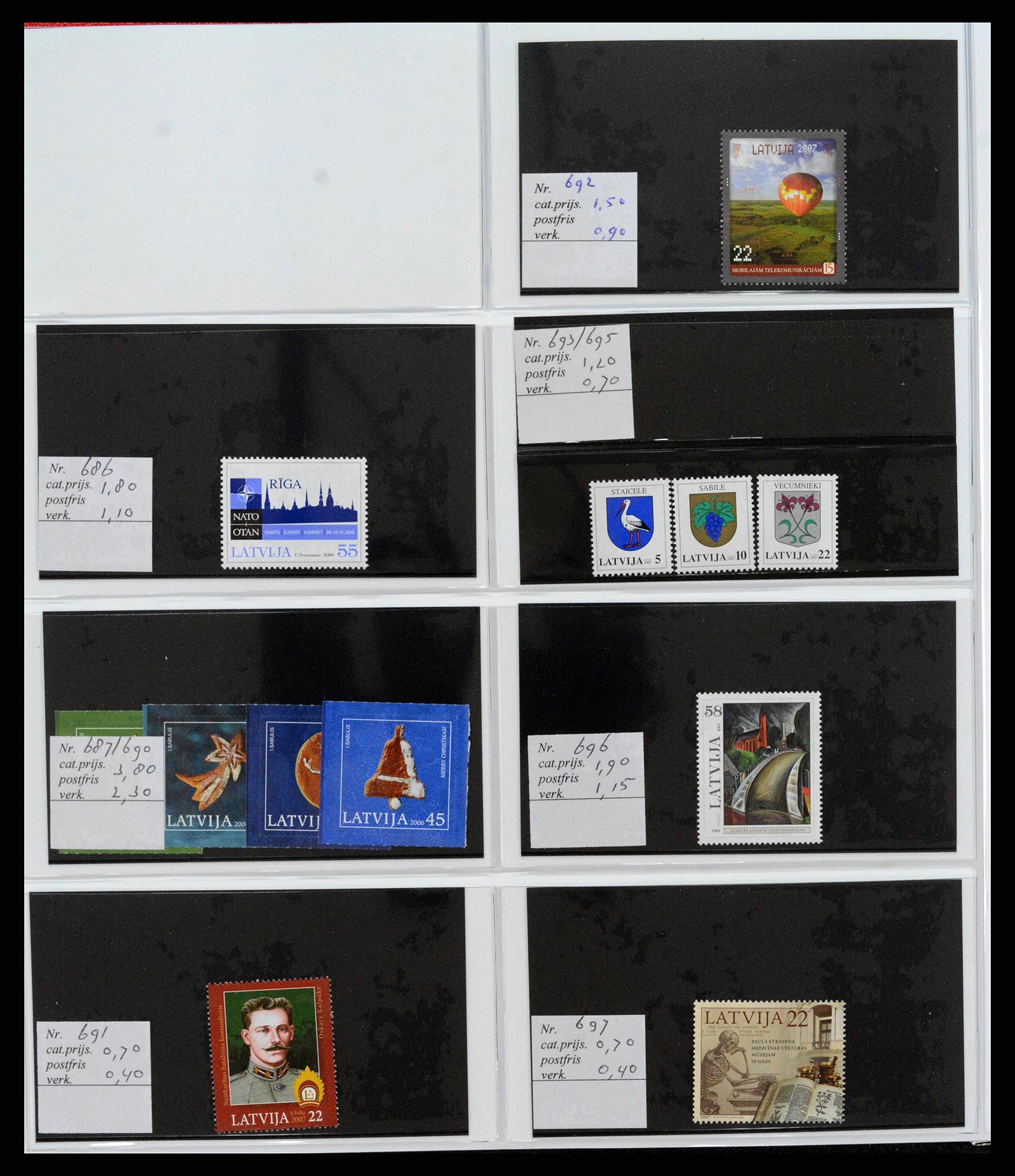 38081 0060 - Postzegelverzameling 38081 Baltische Staten 1990-2013.