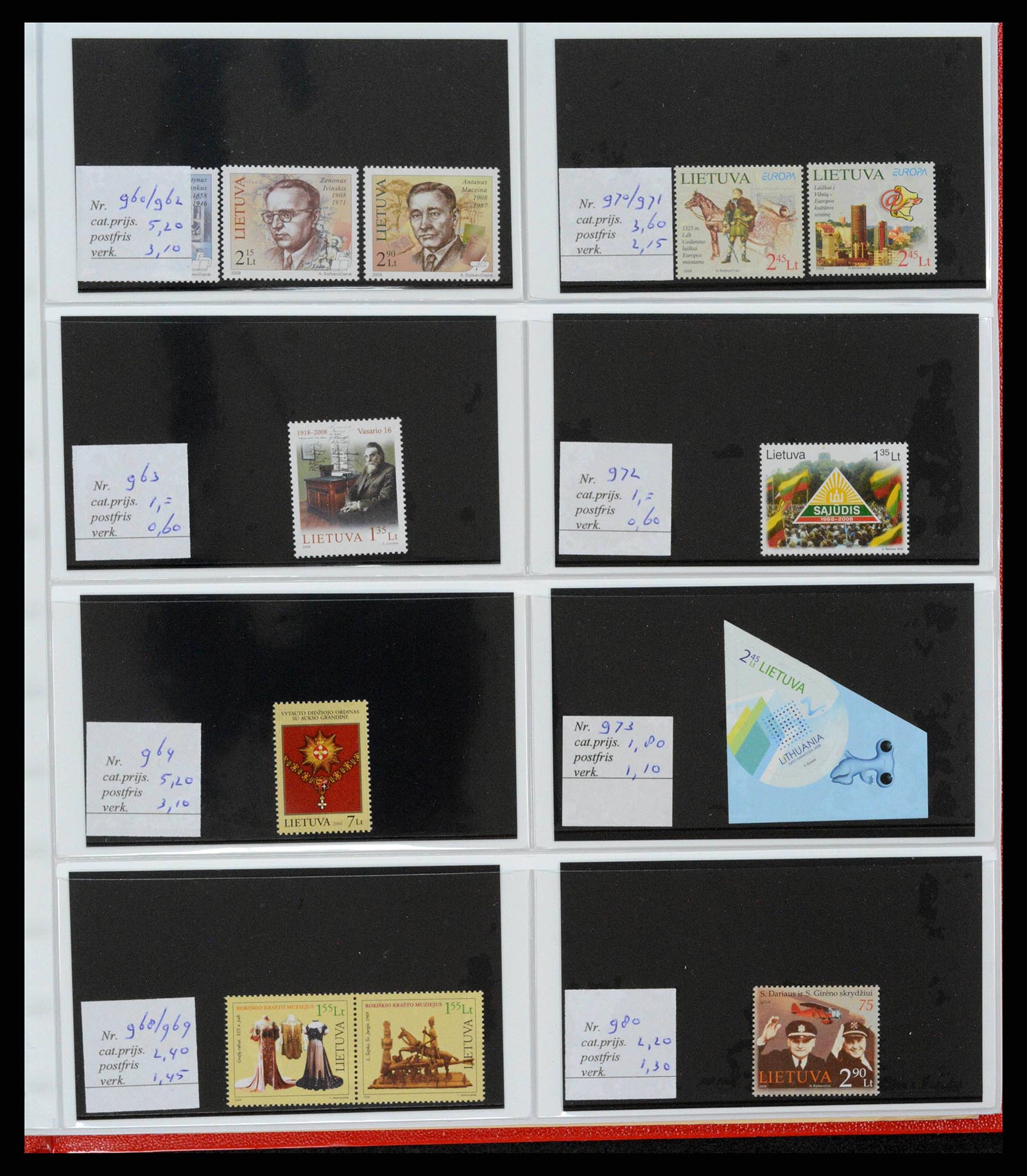 38081 0085 - Postzegelverzameling 38081 Baltische Staten 1990-2013.