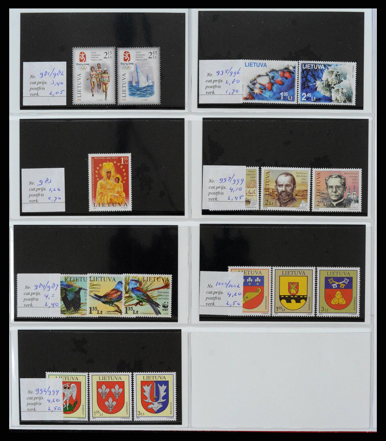 38081 0086 - Postzegelverzameling 38081 Baltische Staten 1990-2013.