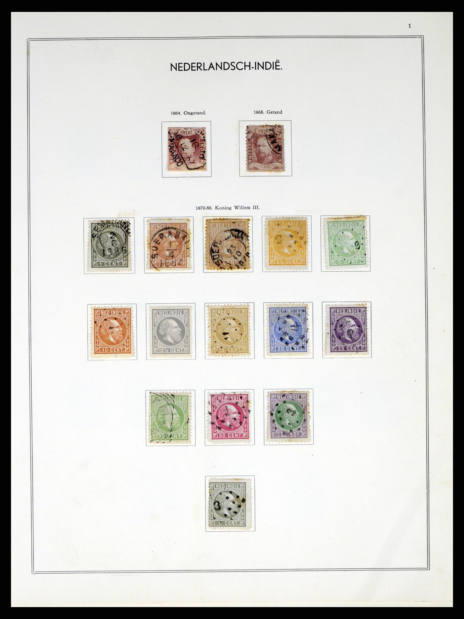 38082 001 - Postzegelverzameling 38082 Nederlandse Overzeese Gebiedsdelen 1864-19
