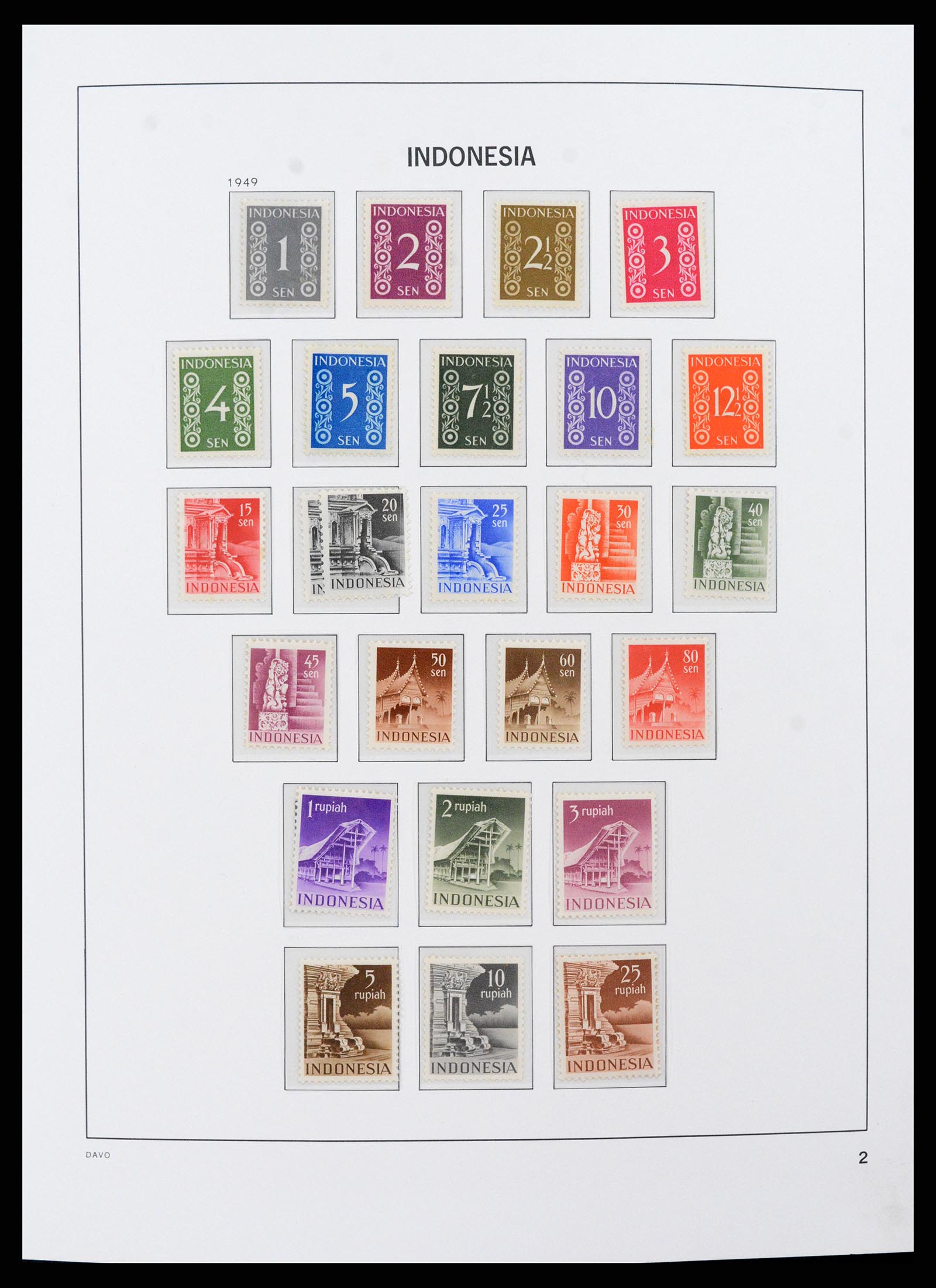 38084 0002 - Postzegelverzameling 38084 Indonesië 1949-2002.