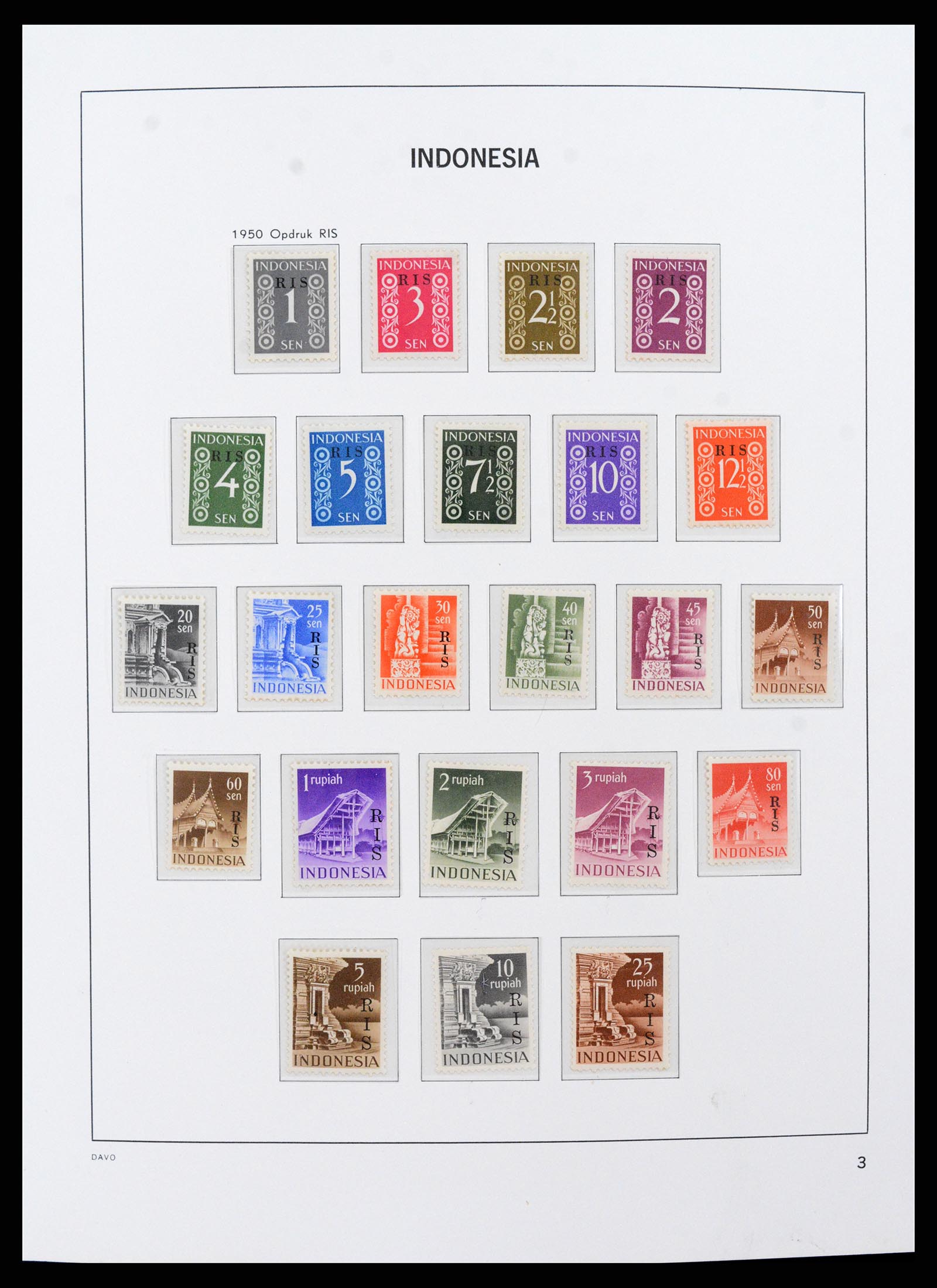 38084 0003 - Postzegelverzameling 38084 Indonesië 1949-2002.