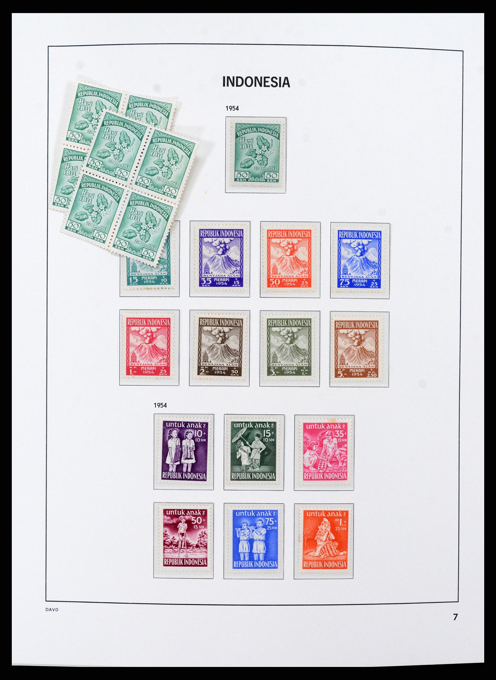 38084 0007 - Postzegelverzameling 38084 Indonesië 1949-2002.