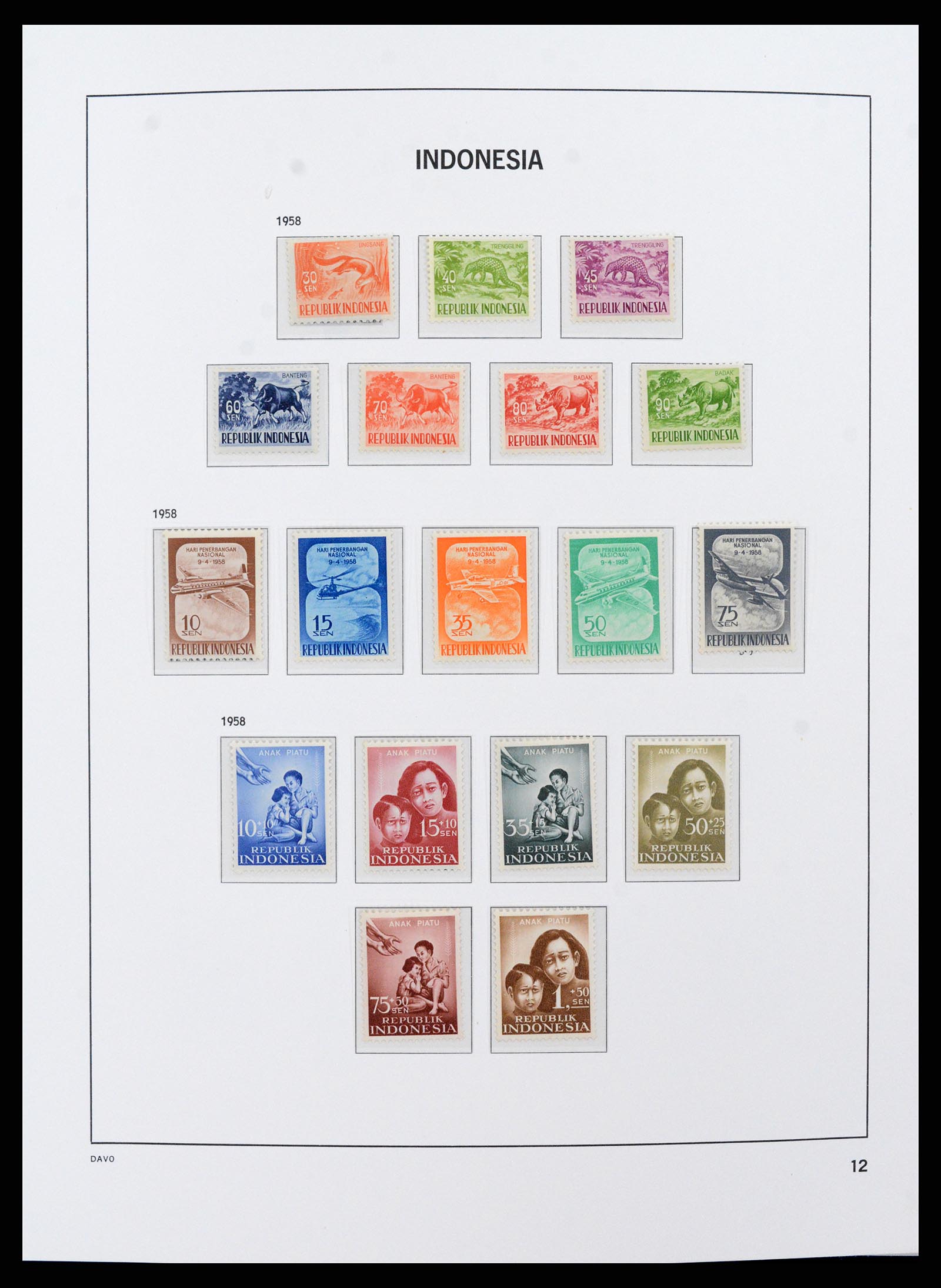 38084 0012 - Postzegelverzameling 38084 Indonesië 1949-2002.