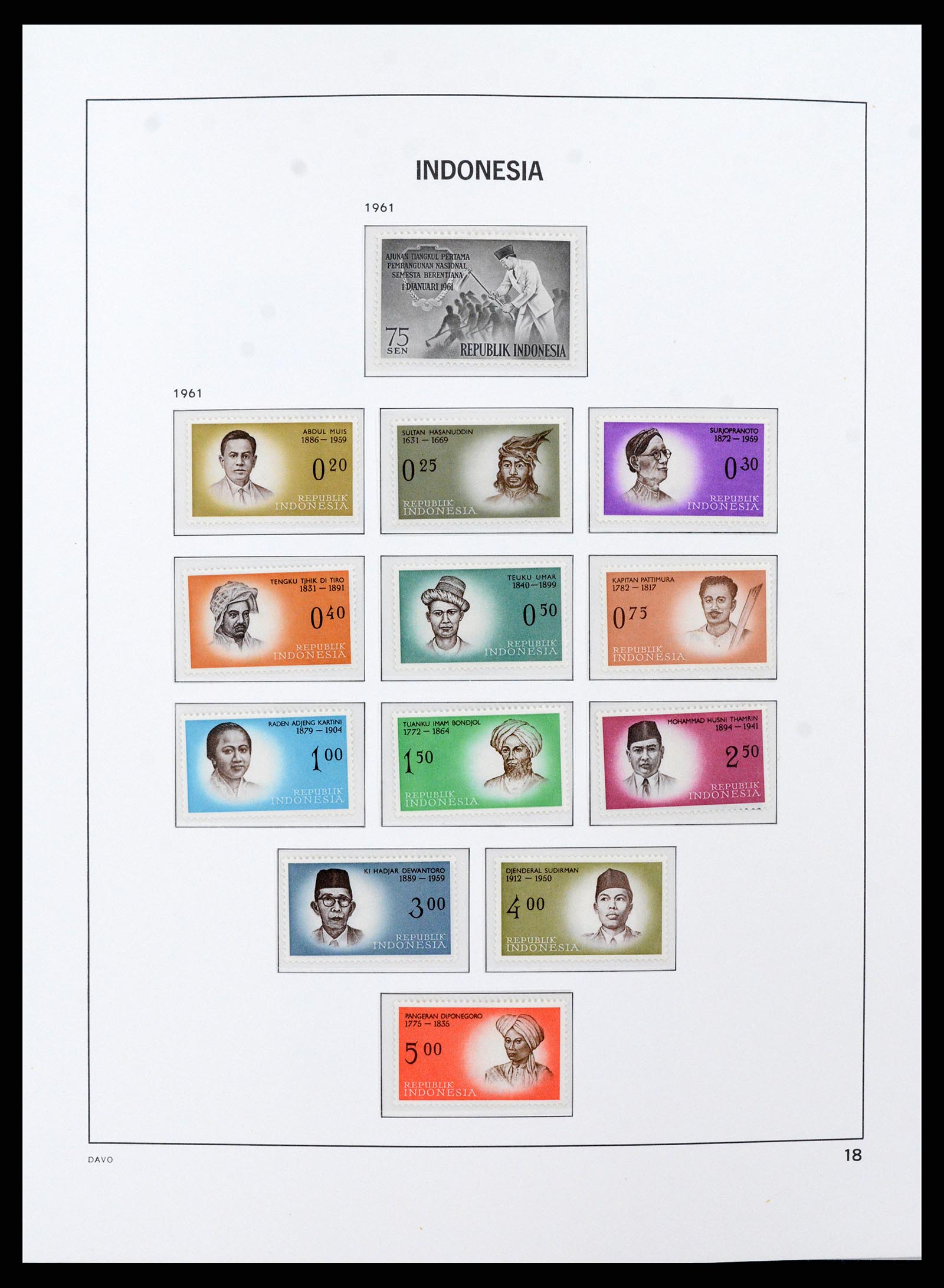 38084 0020 - Postzegelverzameling 38084 Indonesië 1949-2002.