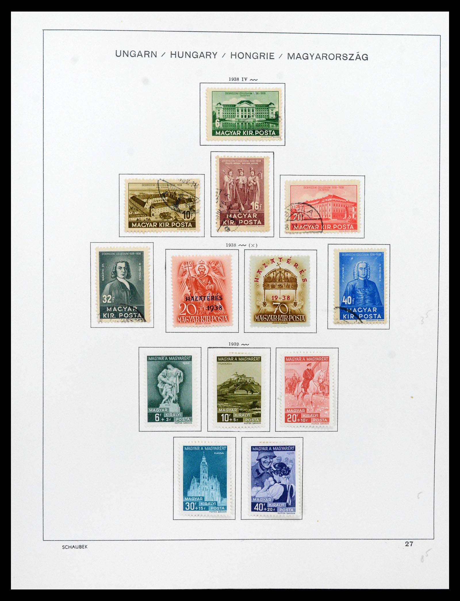 38086 0041 - Postzegelverzameling 38086 Hongarije 1871-2000.