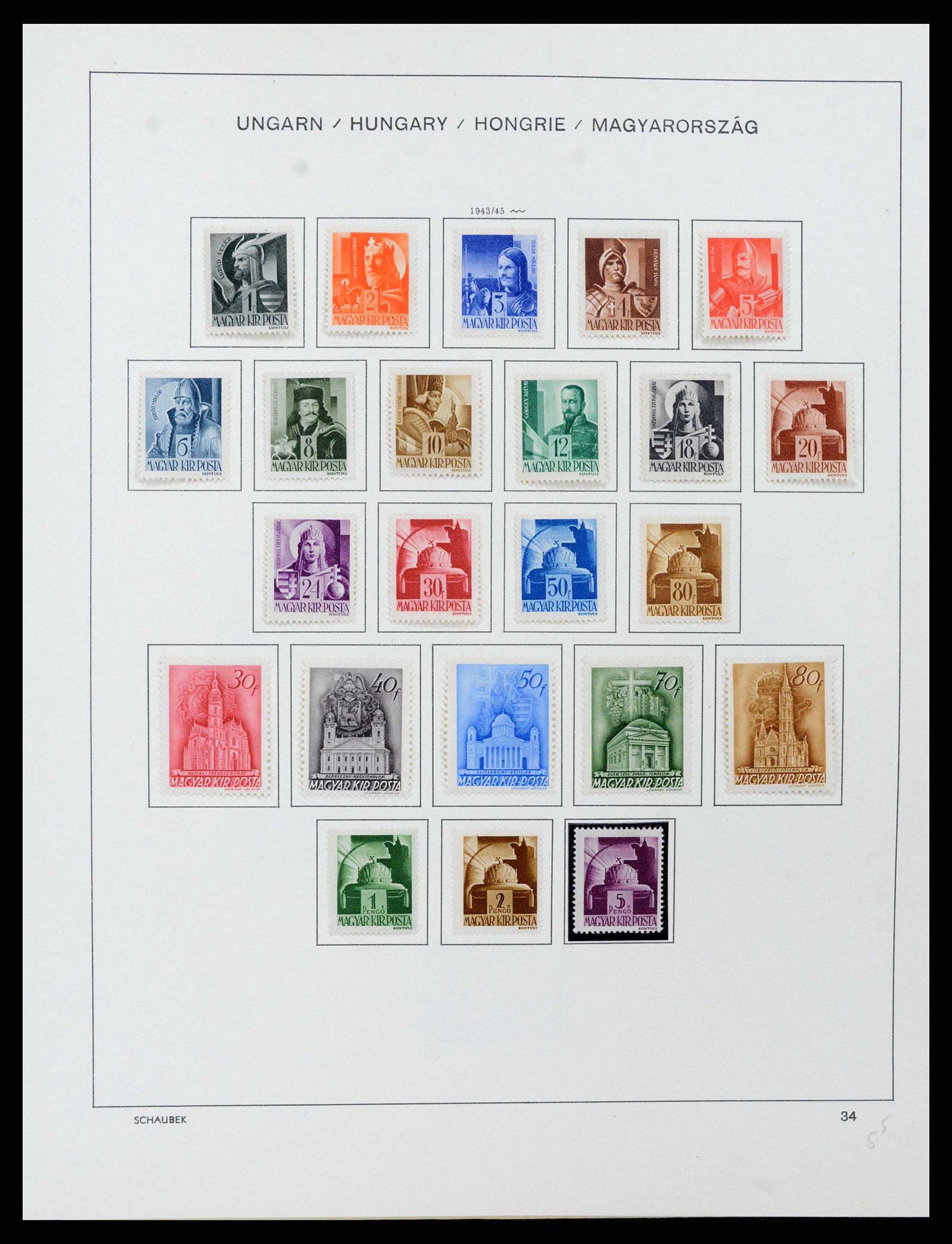 38086 0053 - Postzegelverzameling 38086 Hongarije 1871-2000.