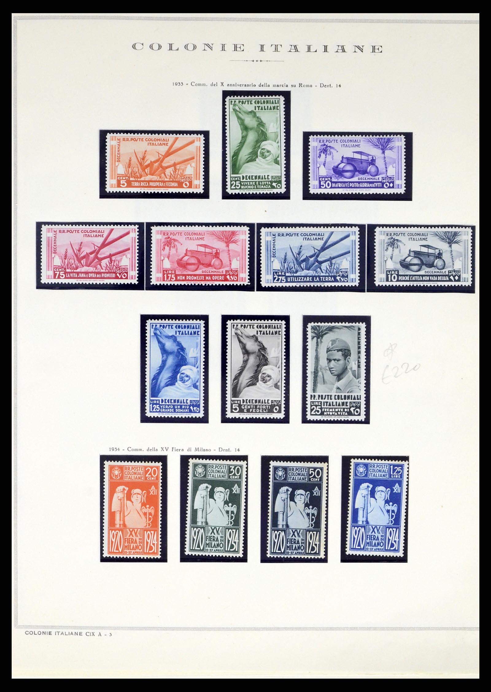 38090 004 - Stamp collection 38090 Italian Colonies 1903-1960.