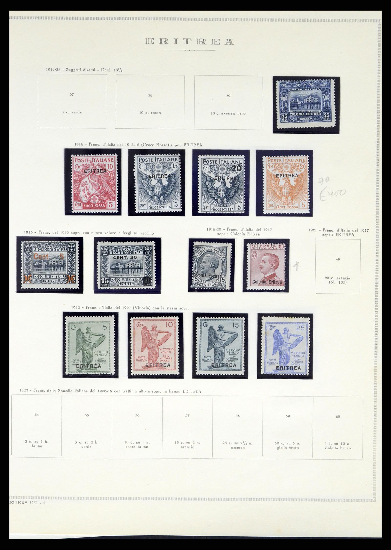 38090 021 - Postzegelverzameling 38090 Italiaanse kolonin 1903-1960.