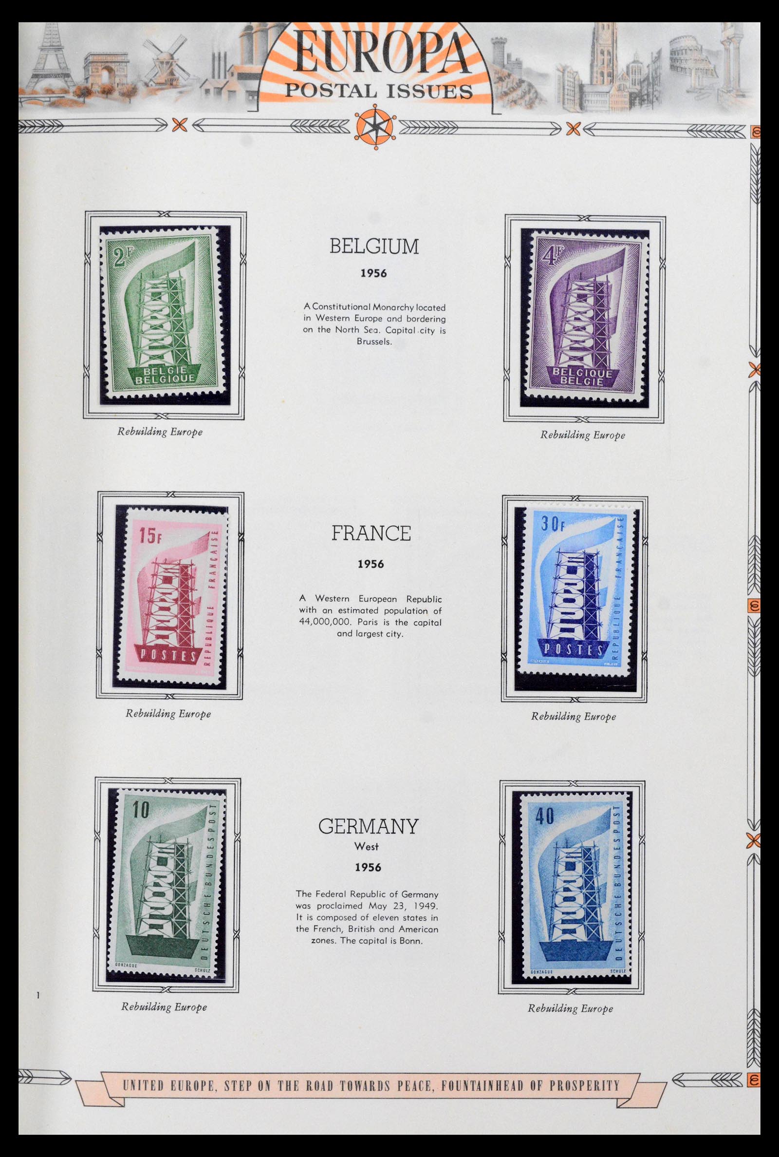 38096 0001 - Postzegelverzameling 38096 Europa Cept 1949-2007.