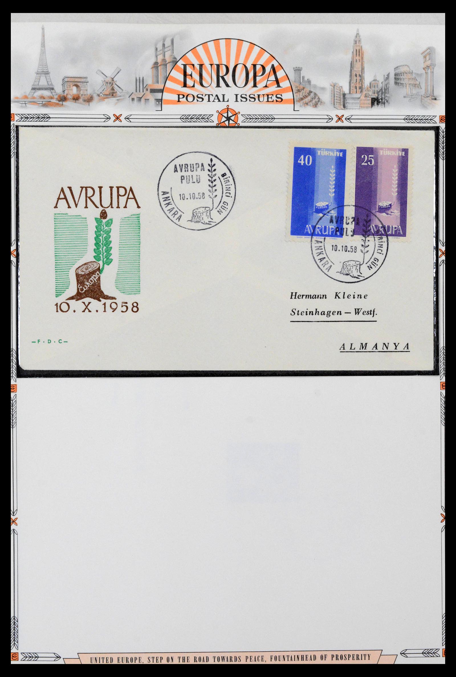38096 0009 - Postzegelverzameling 38096 Europa Cept 1949-2007.