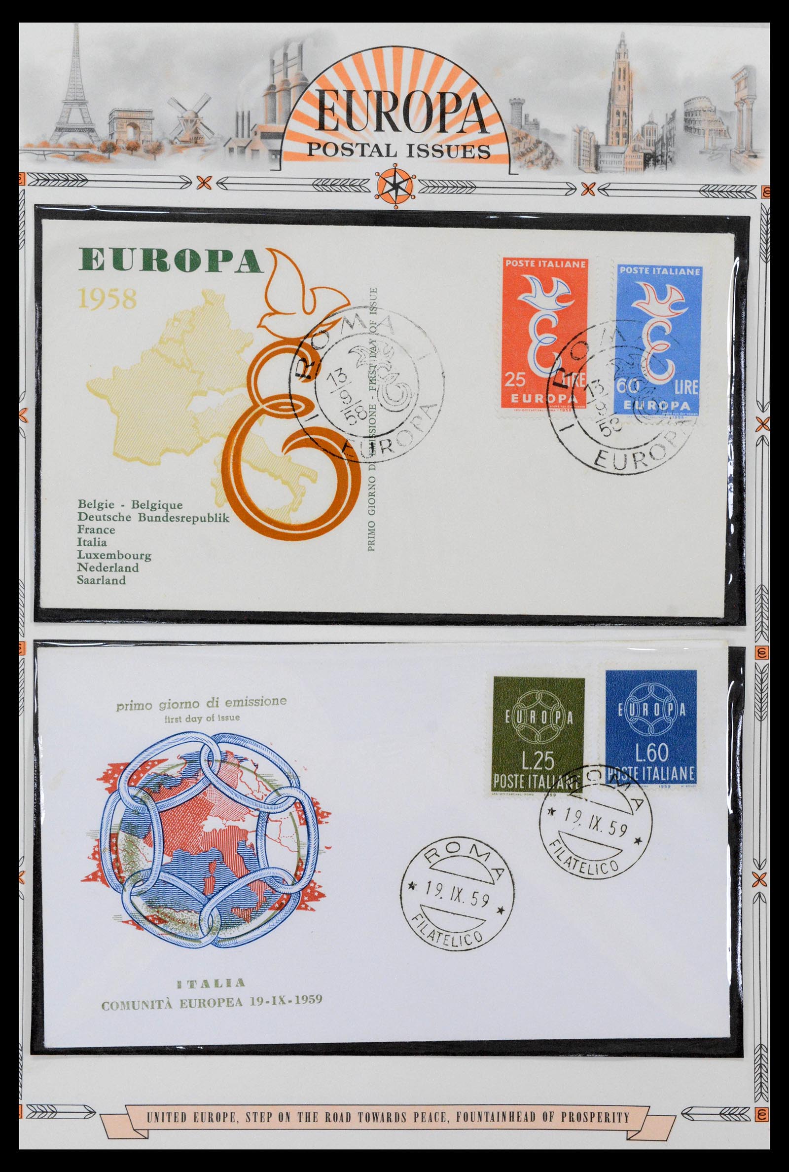 38096 0012 - Postzegelverzameling 38096 Europa Cept 1949-2007.