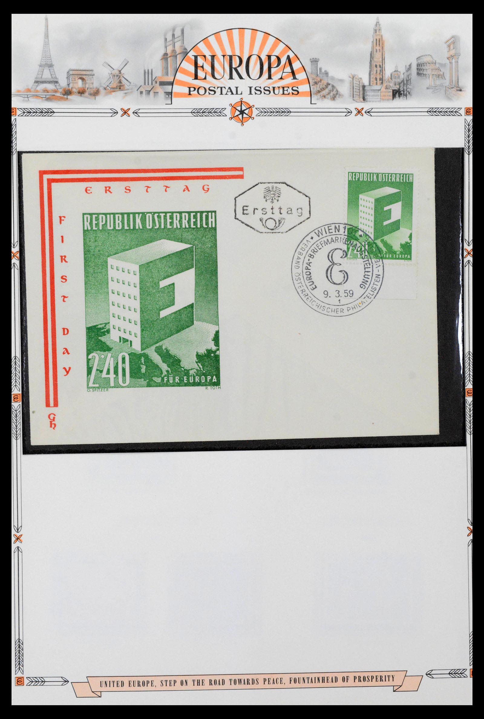 38096 0015 - Postzegelverzameling 38096 Europa Cept 1949-2007.