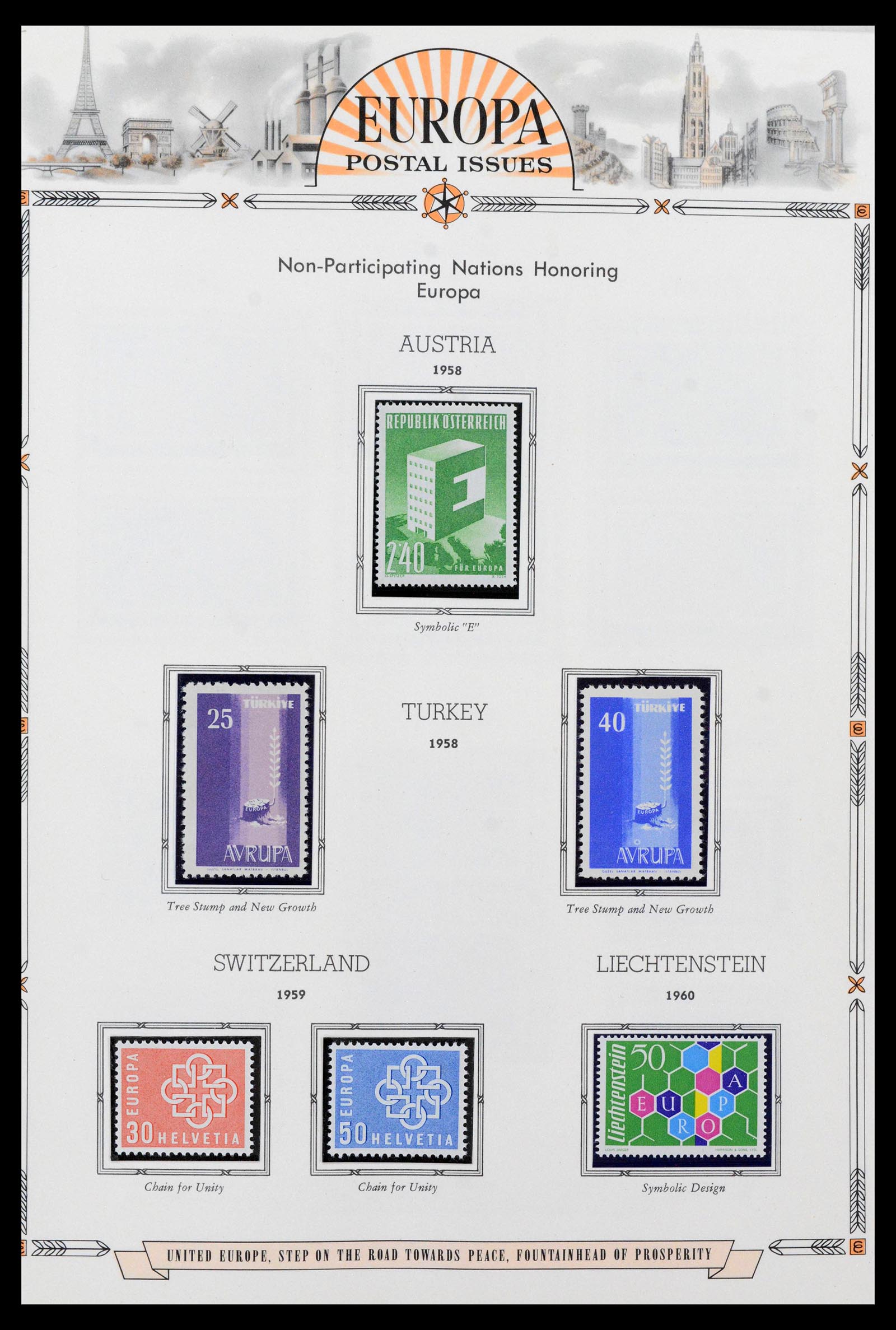 38096 0016 - Postzegelverzameling 38096 Europa Cept 1949-2007.