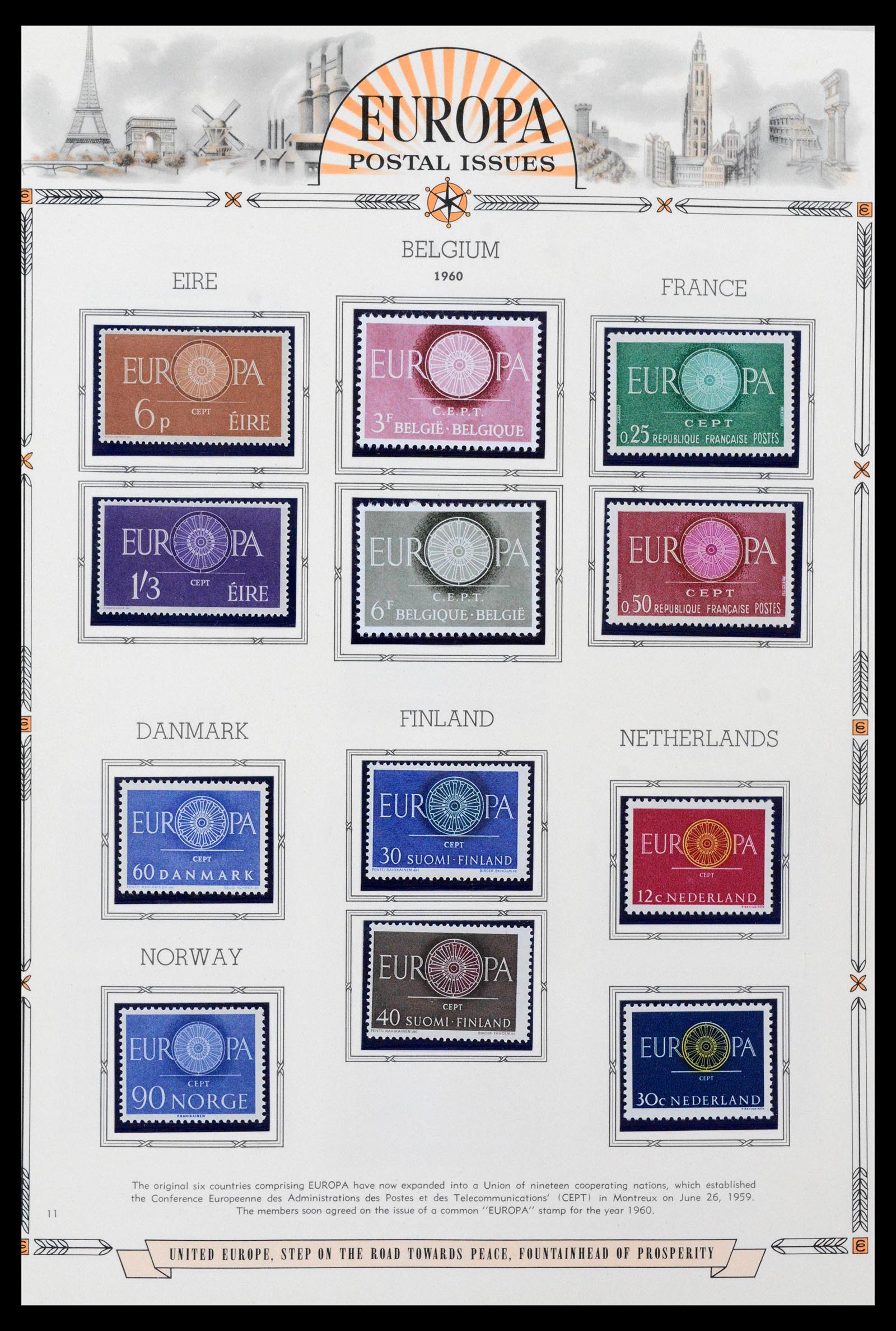 38096 0017 - Postzegelverzameling 38096 Europa Cept 1949-2007.