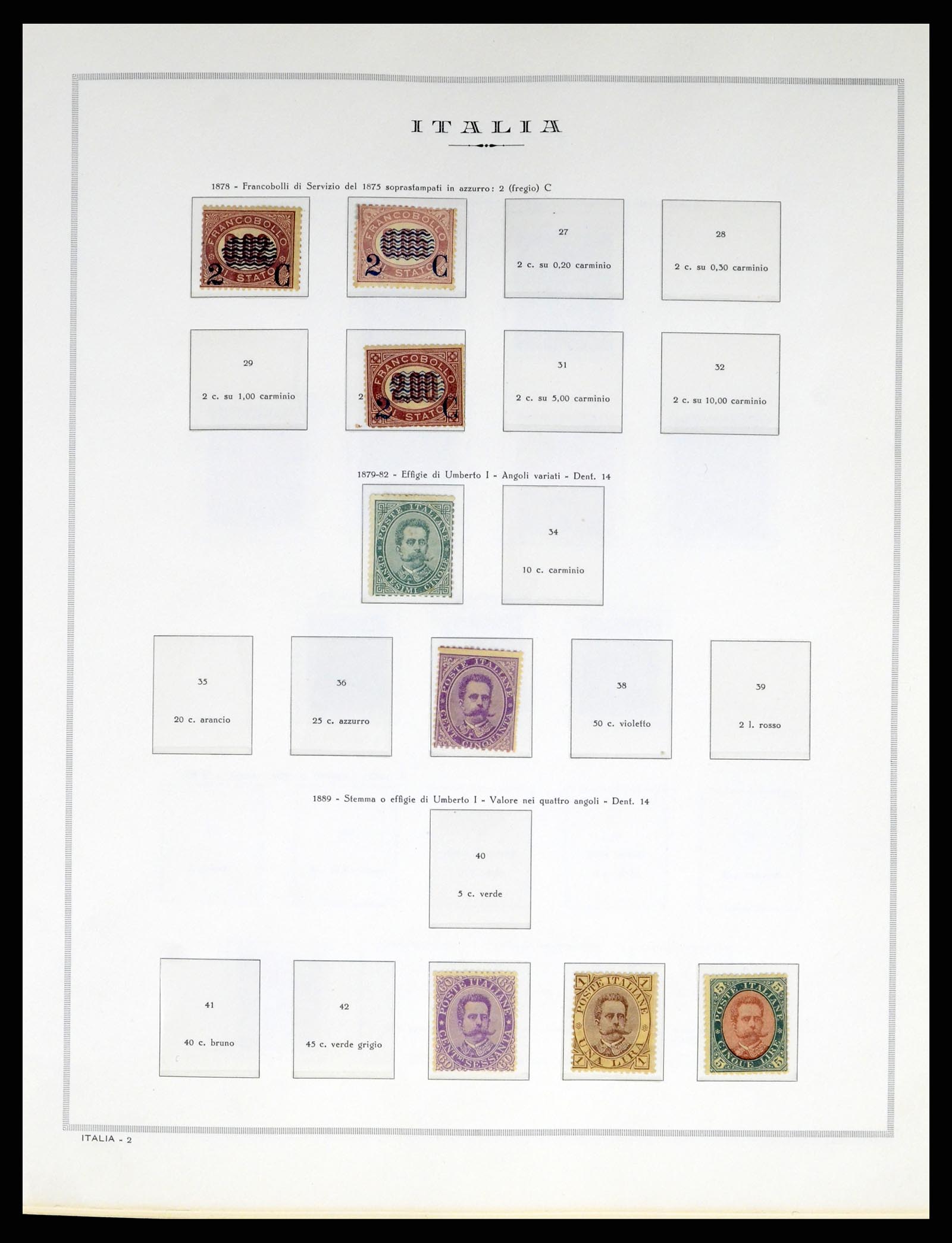 38106 0001 - Postzegelverzameling 38106 Italië 1878-1944.