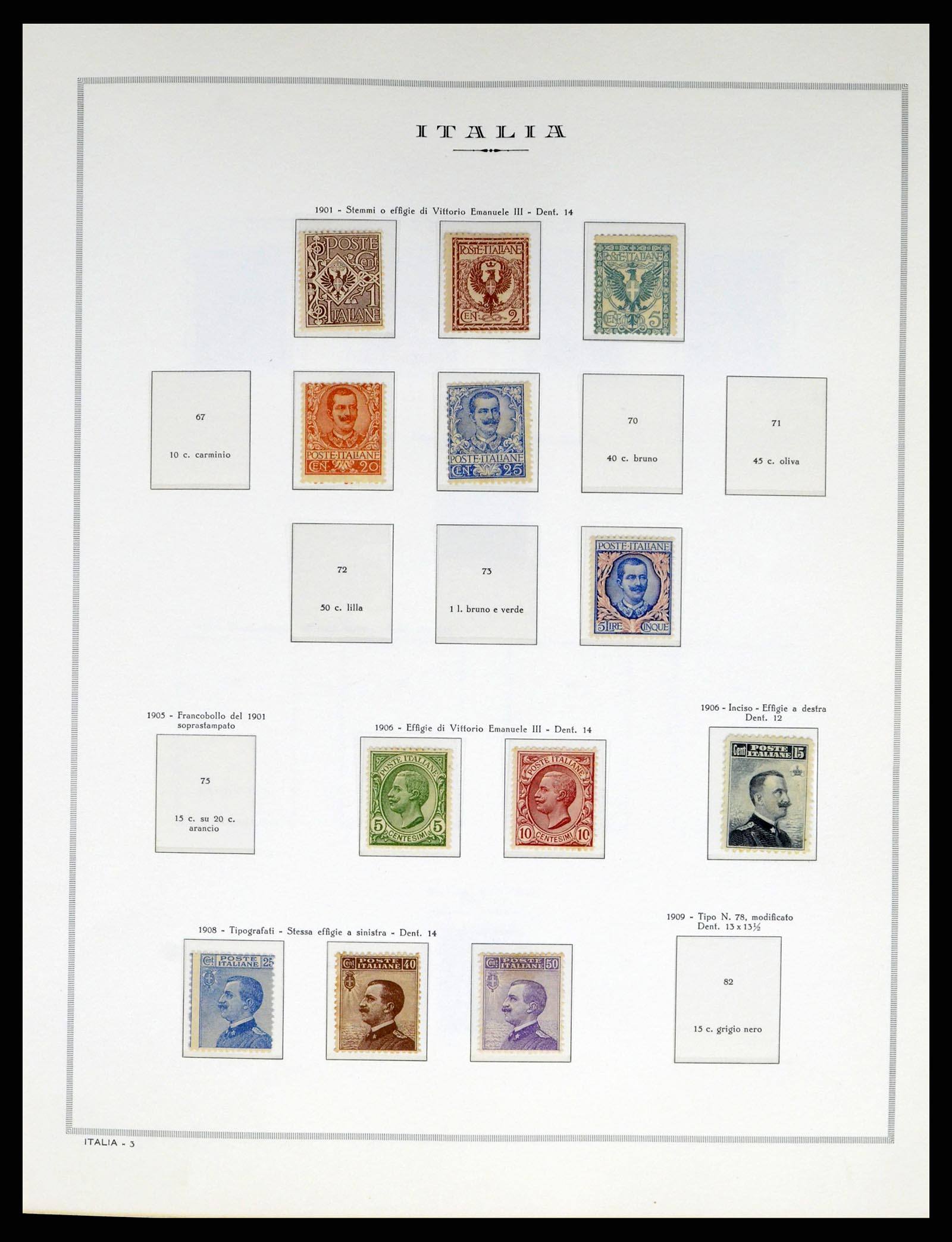 38106 0003 - Postzegelverzameling 38106 Italië 1878-1944.