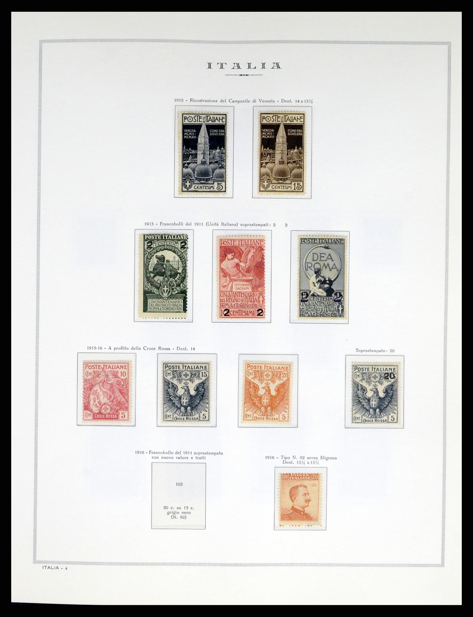 38106 0005 - Postzegelverzameling 38106 Italië 1878-1944.