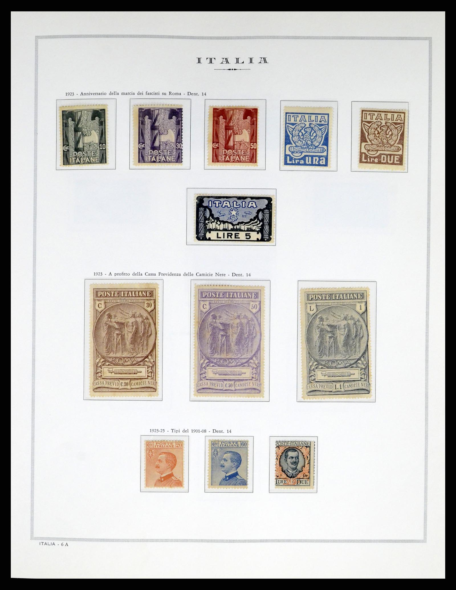 38106 0009 - Postzegelverzameling 38106 Italië 1878-1944.