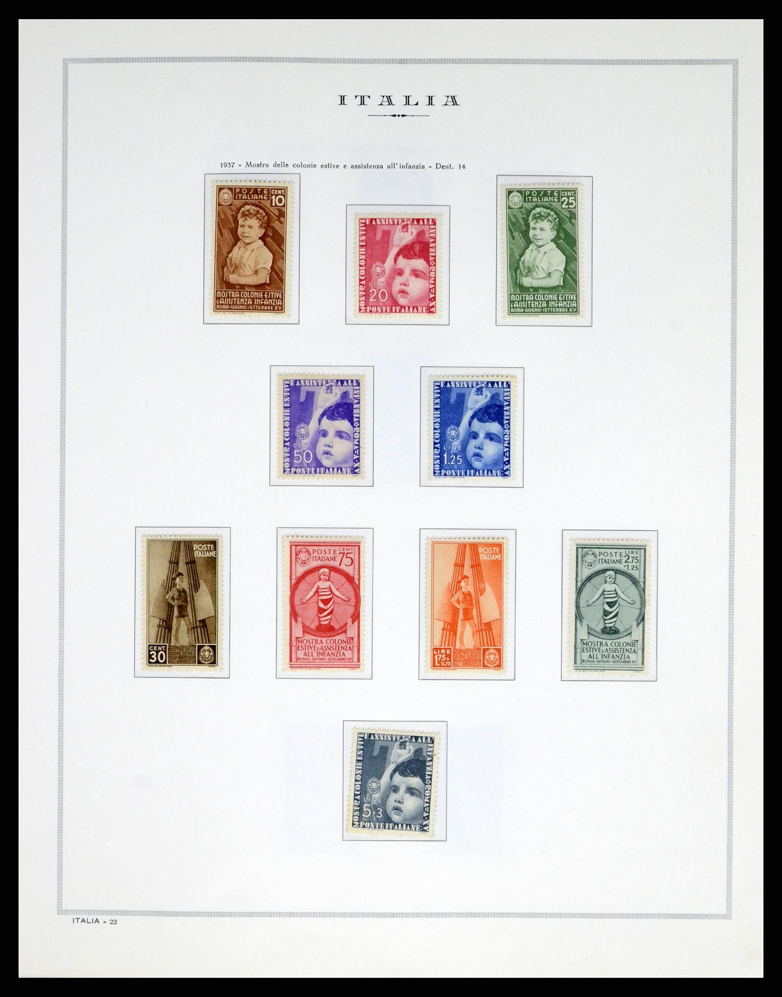 38106 0030 - Postzegelverzameling 38106 Italië 1878-1944.