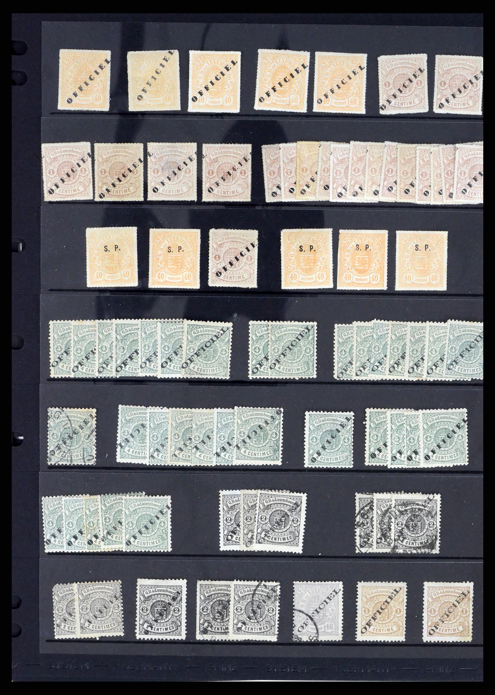 38107 001 - Stamp collection 38107 Luxemburg service 1875-1883. 38107 001 - Stamp collection 38107 Luxemburg service 1875-1883.