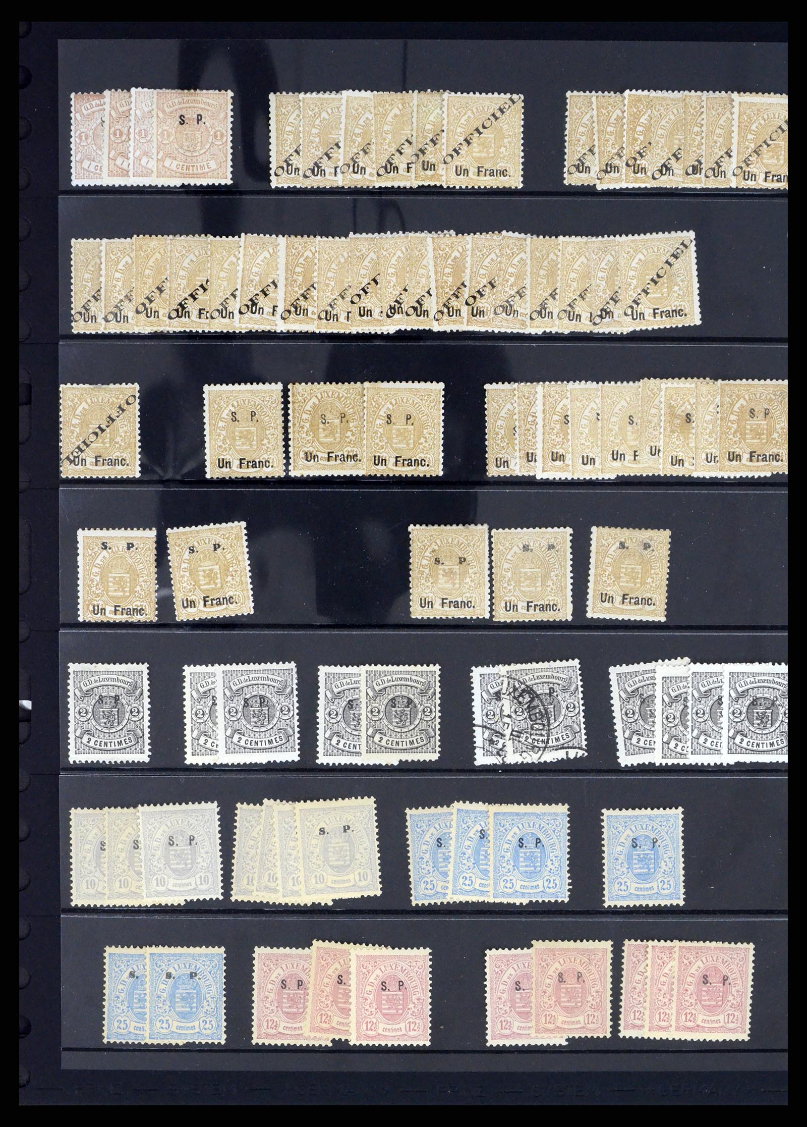 38107 002 - Stamp collection 38107 Luxemburg service 1875-1883. 38107 002 - Stamp collection 38107 Luxemburg service 1875-1883.