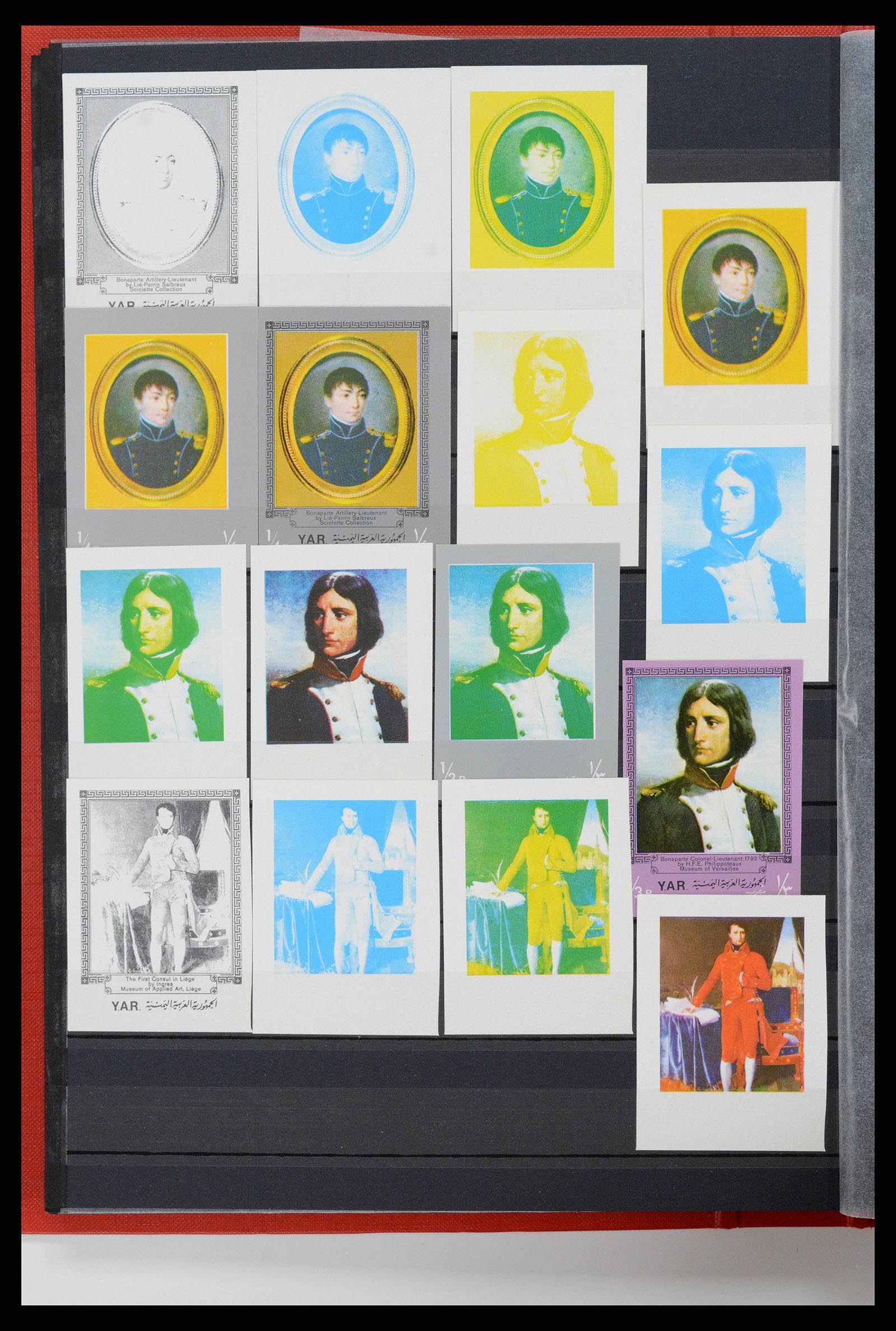 38111 0022 - Postzegelverzameling 38111 Jemen proeven 1968-1973.