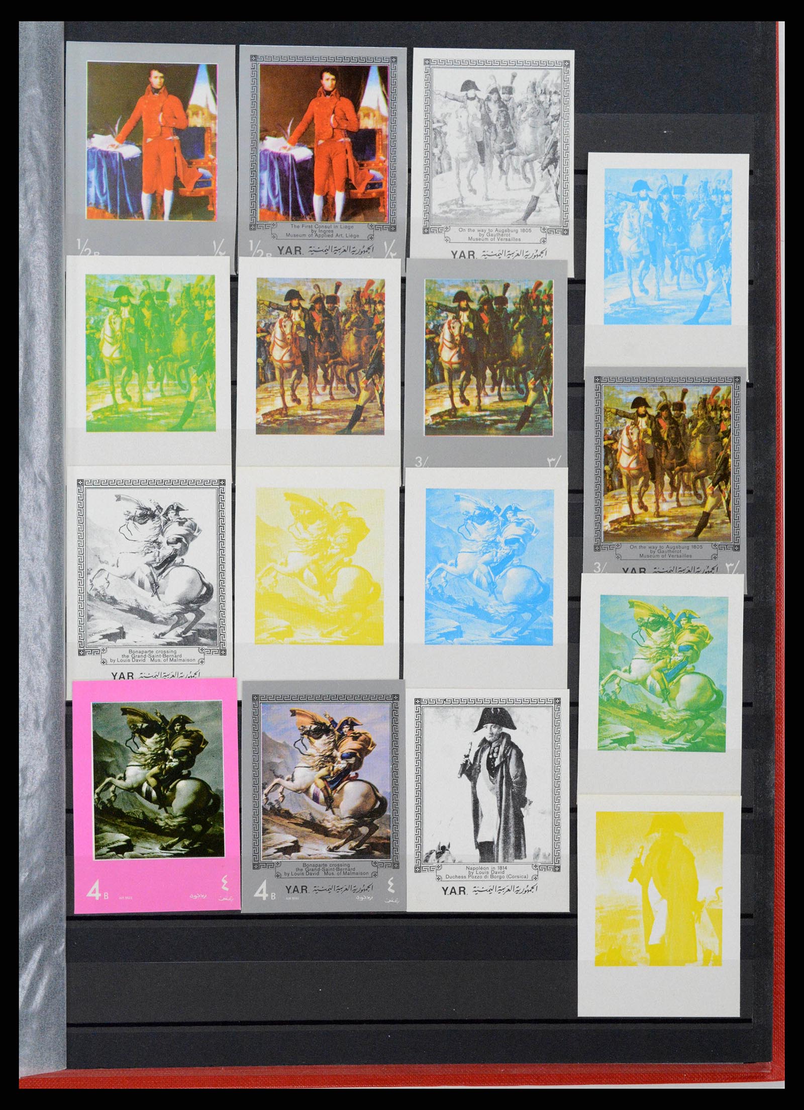 38111 0023 - Postzegelverzameling 38111 Jemen proeven 1968-1973.
