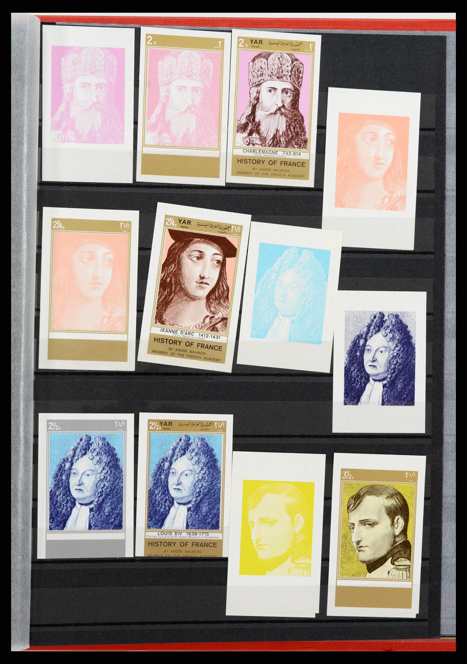 38111 0036 - Postzegelverzameling 38111 Jemen proeven 1968-1973.