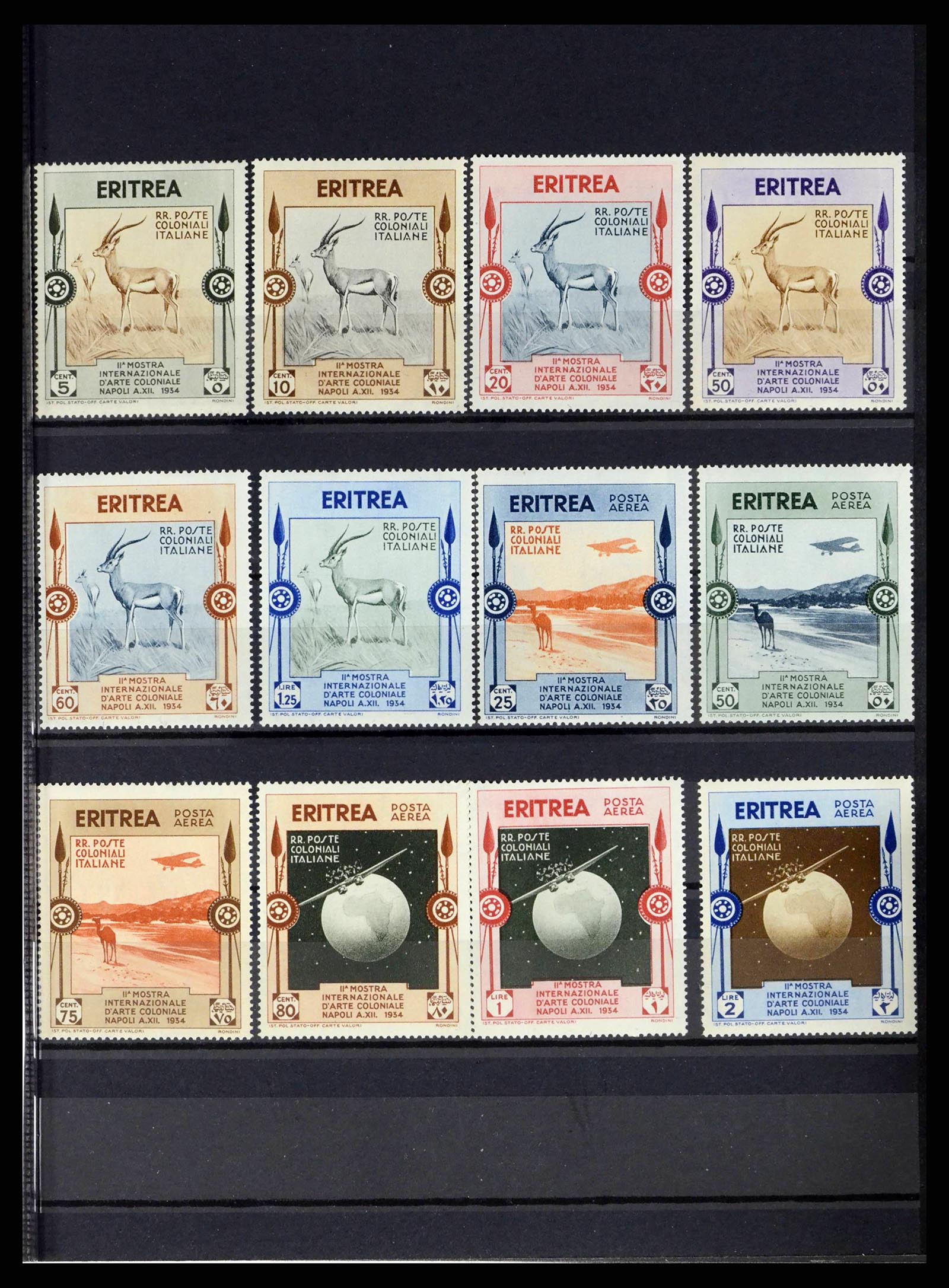 38114 0003 - Postzegelverzameling 38114 Italiaanse koloniën luchtpost 1933-1936.