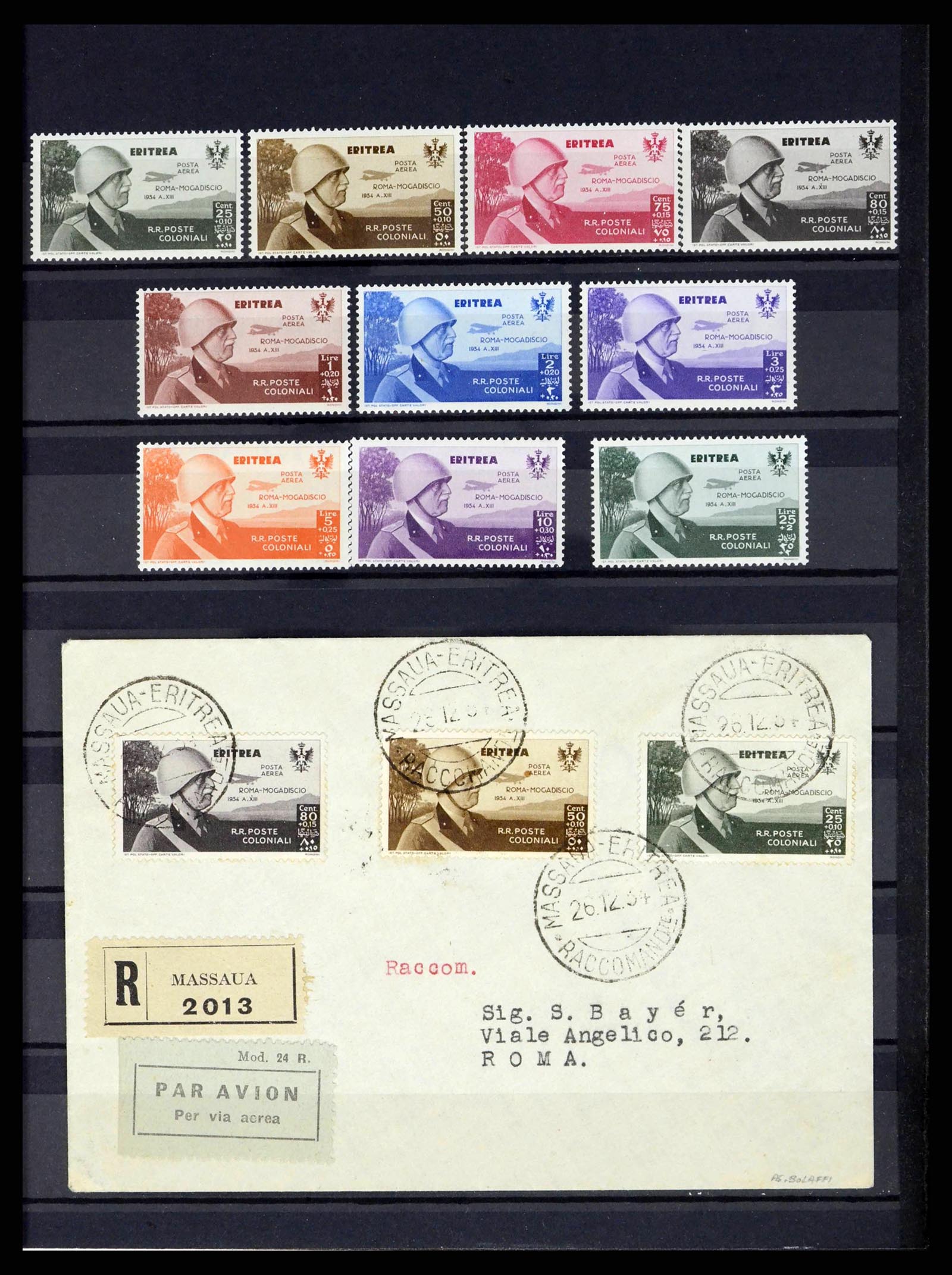 38114 0005 - Stamp collection 38114 Italian colonies airmail 1933-1936.