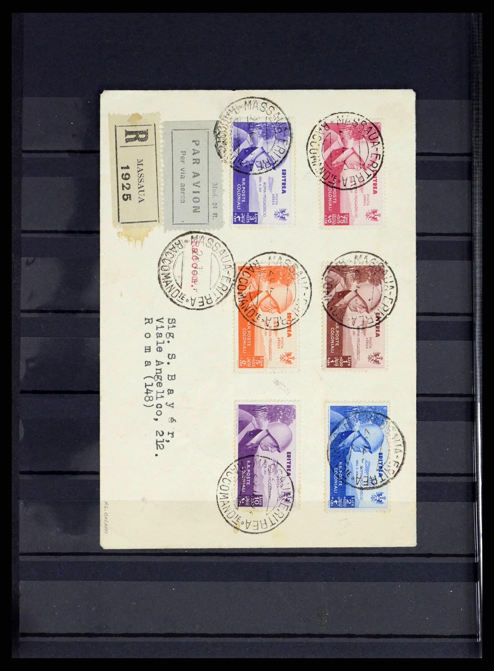 38114 0006 - Stamp collection 38114 Italian colonies airmail 1933-1936.