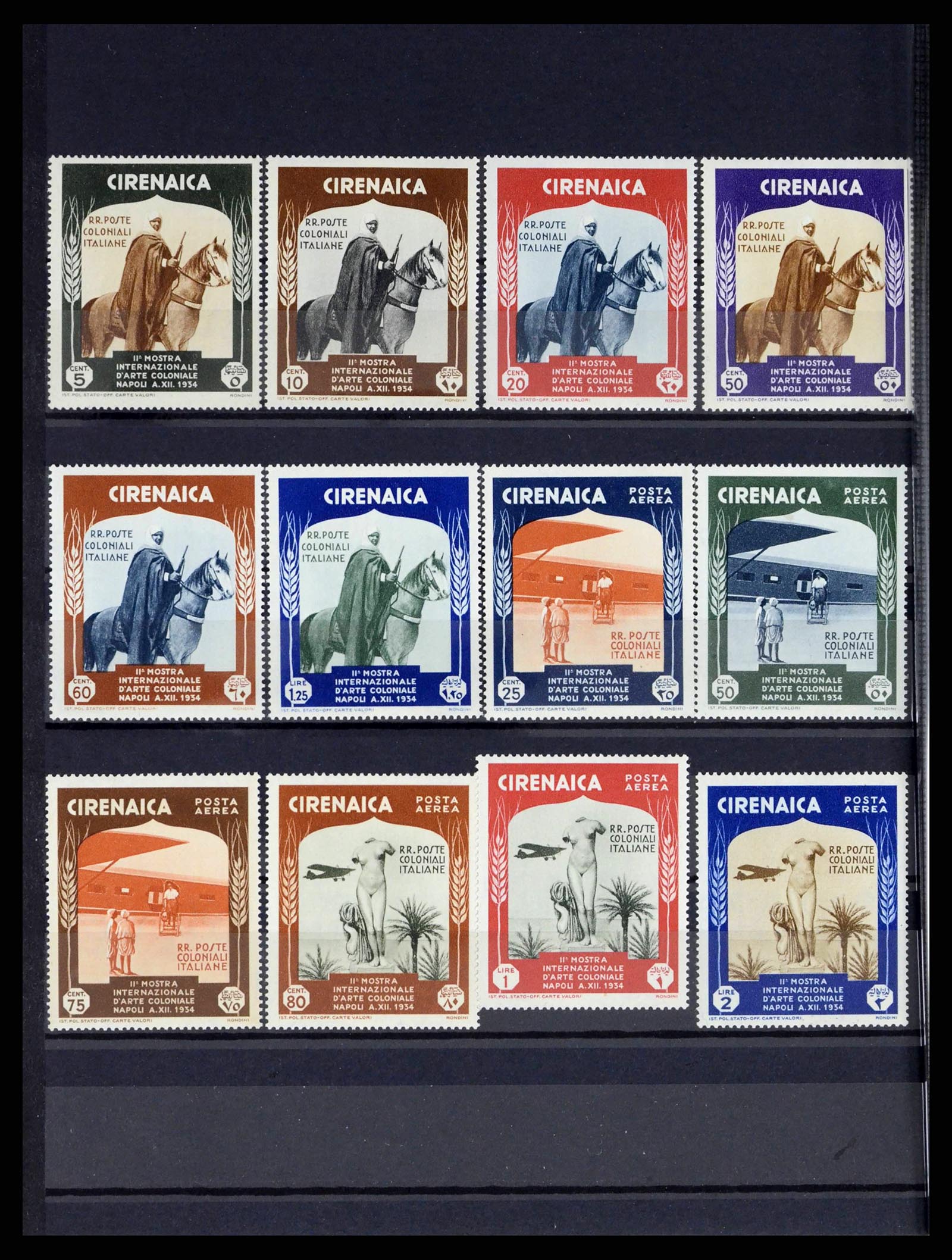 38114 0010 - Postzegelverzameling 38114 Italiaanse koloniën luchtpost 1933-1936.