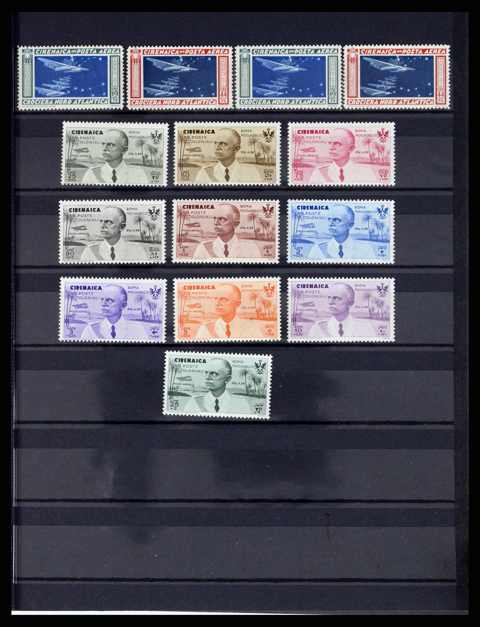 38114 0011 - Stamp collection 38114 Italian colonies airmail 1933-1936.