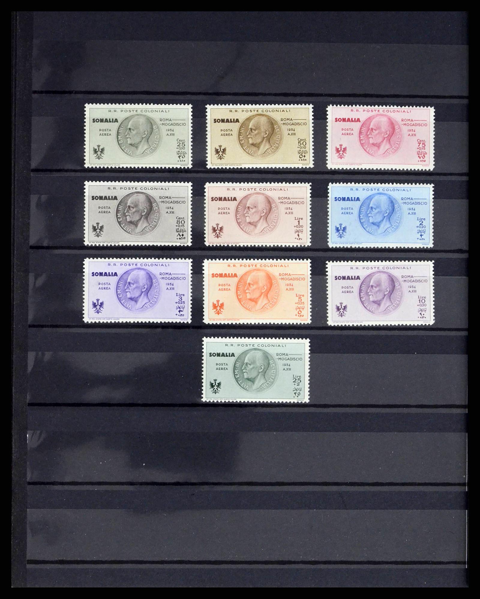 38114 0014 - Stamp collection 38114 Italian colonies airmail 1933-1936.