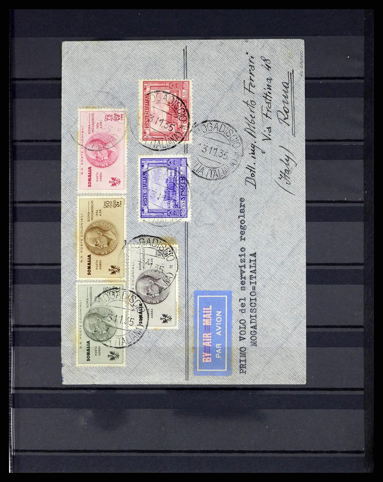 38114 0015 - Postzegelverzameling 38114 Italiaanse koloniën luchtpost 1933-1936.