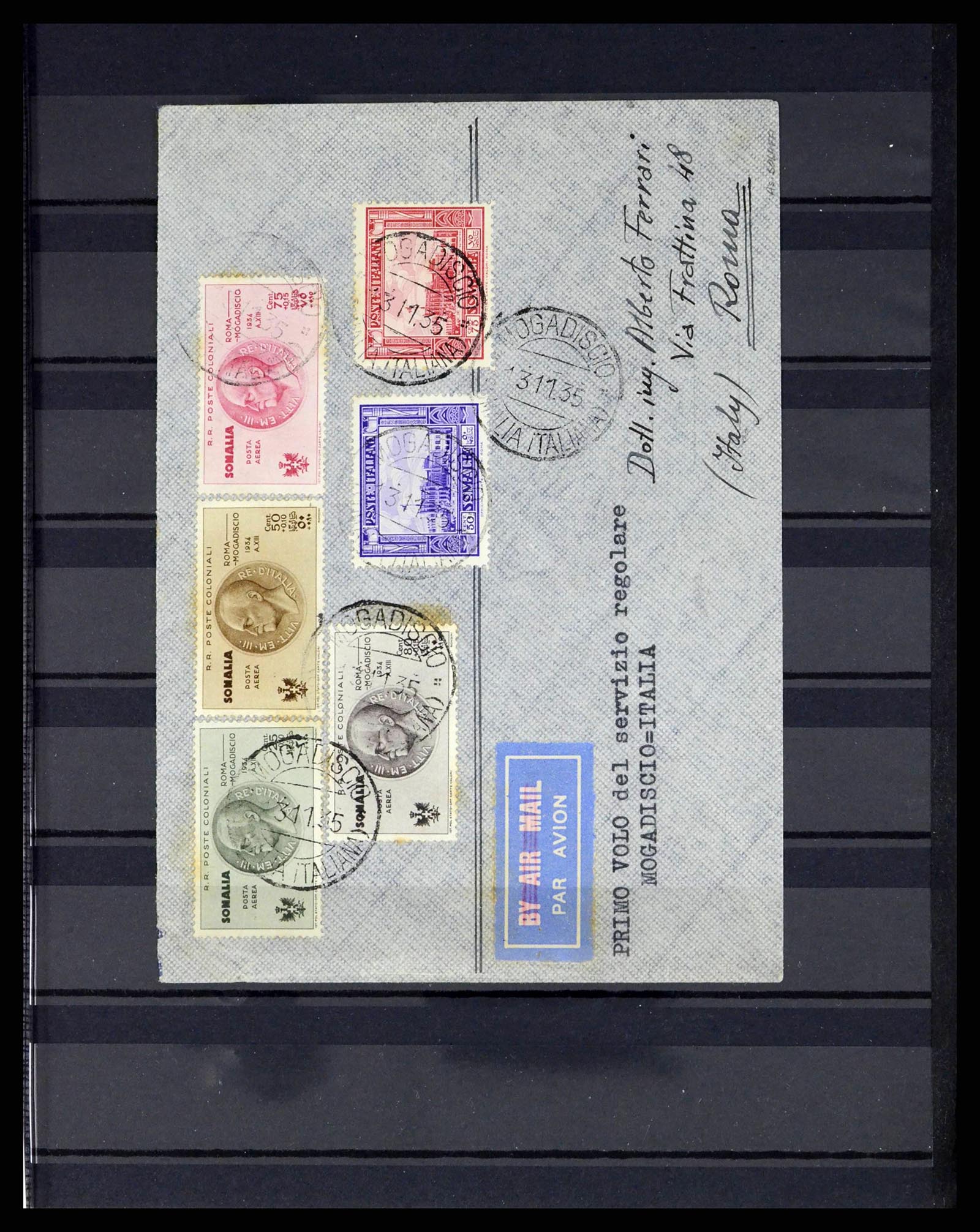 38114 0015 - Stamp collection 38114 Italian colonies airmail 1933-1936.