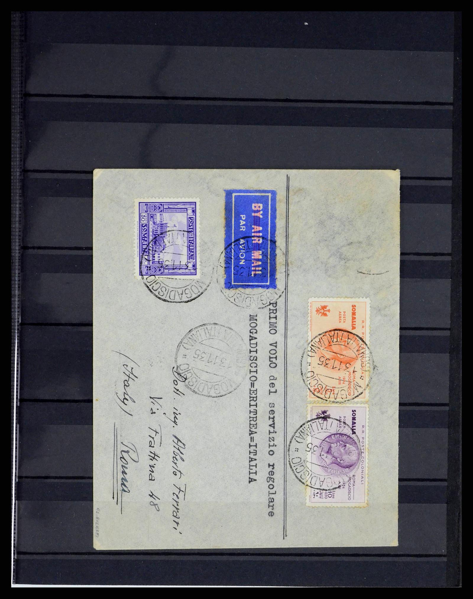38114 0017 - Postzegelverzameling 38114 Italiaanse koloniën luchtpost 1933-1936.