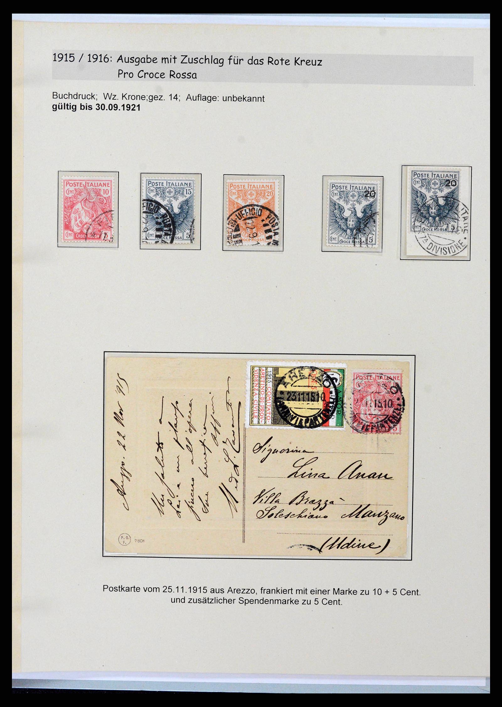 38115 0008 - Postzegelverzameling 38115 Italië 1910-1942.